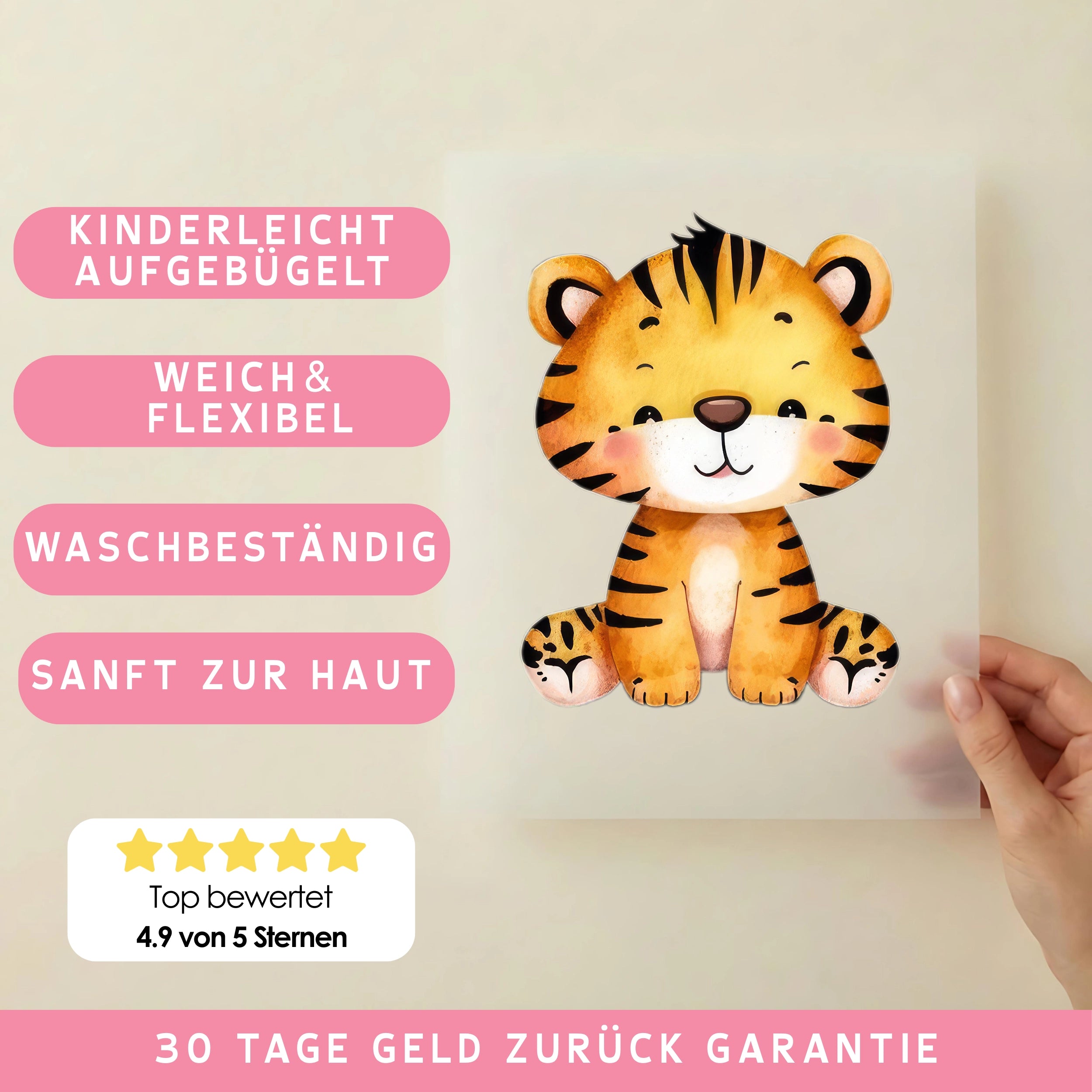 Bügelbild Tiger Baby Tim
