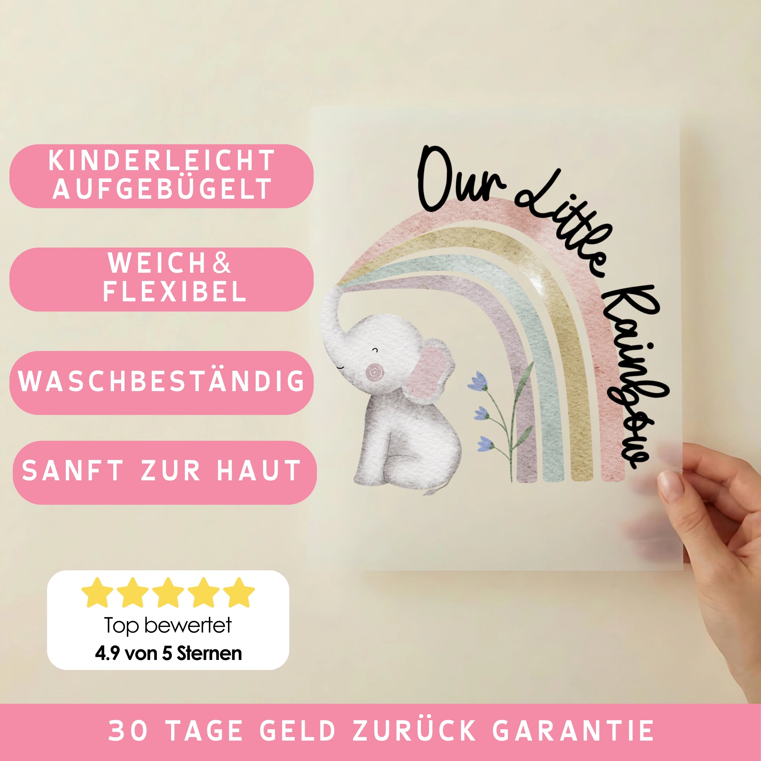 Bügelbild Our Little Rainbow Regenbogen