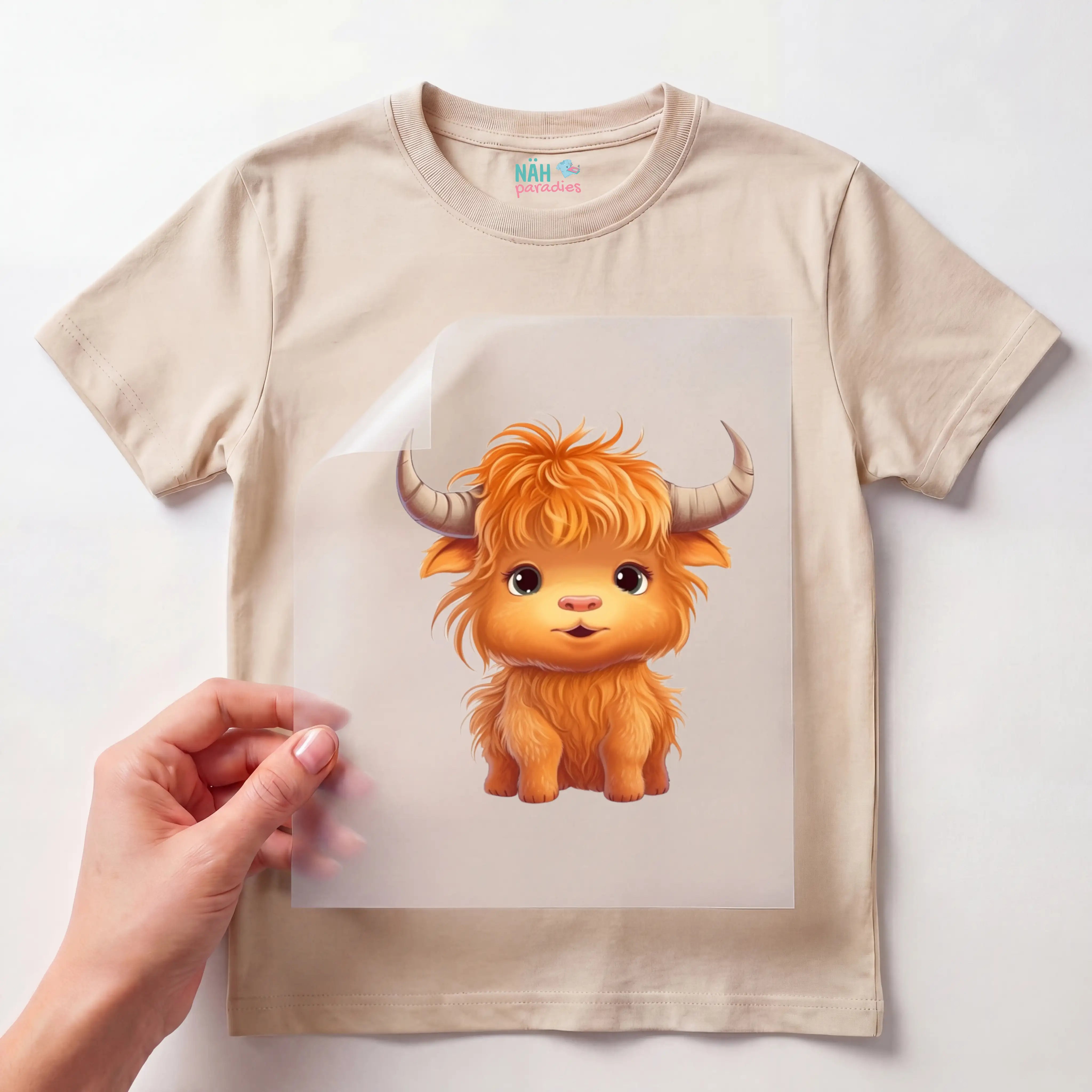 Bügelbild Baby Kuh Linda