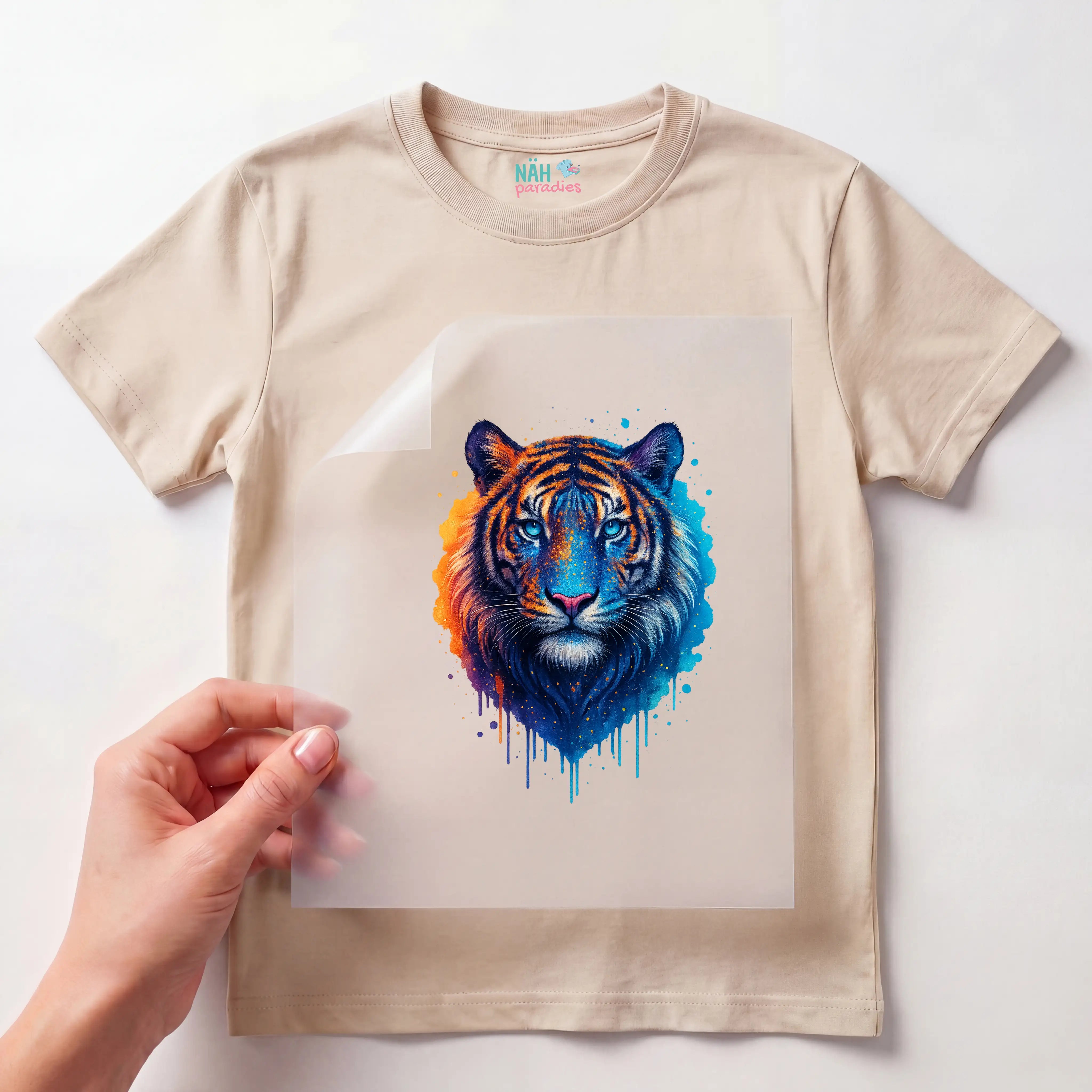 Bügelbild Blick des Tigers