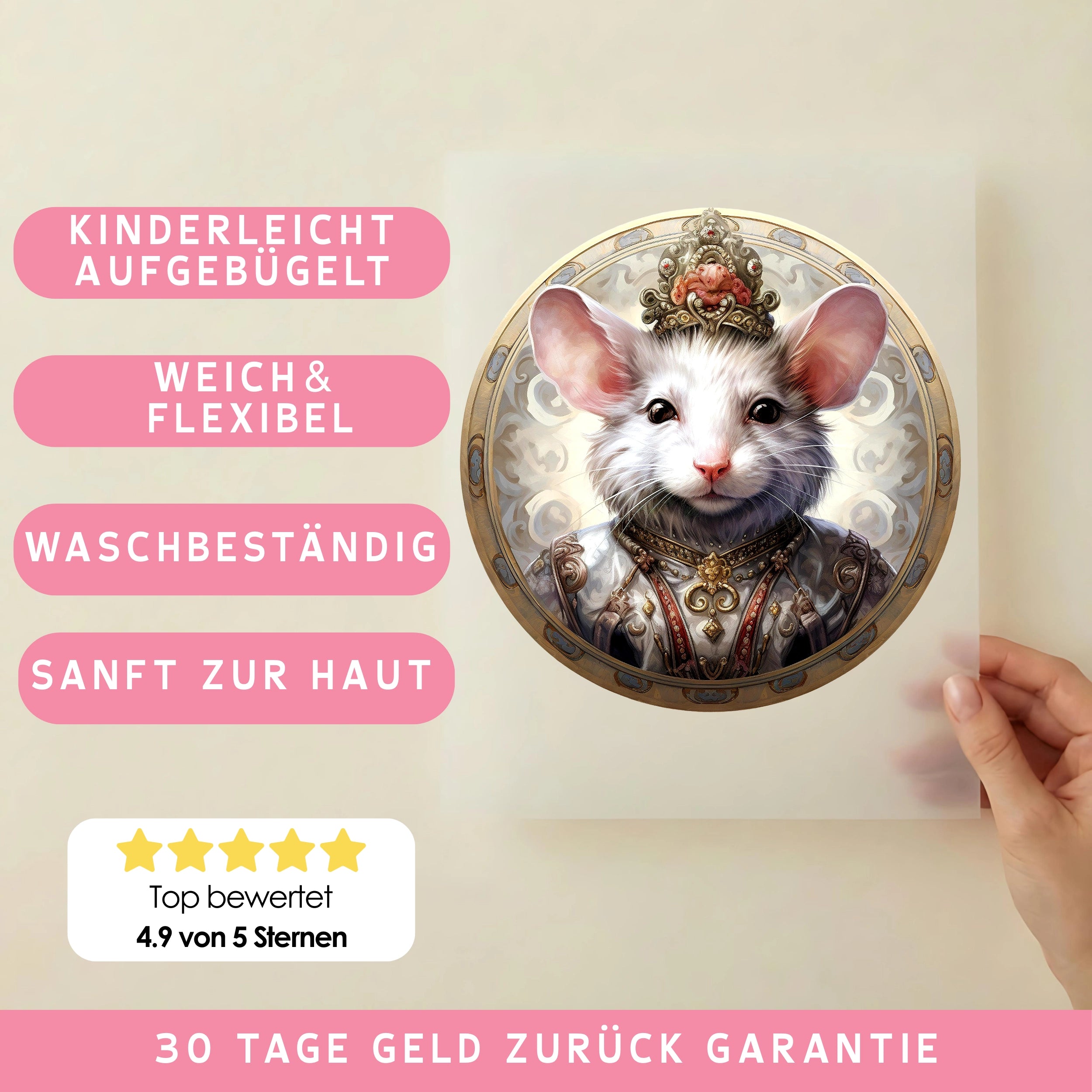 Bügelbild Königlicher Mäuserich