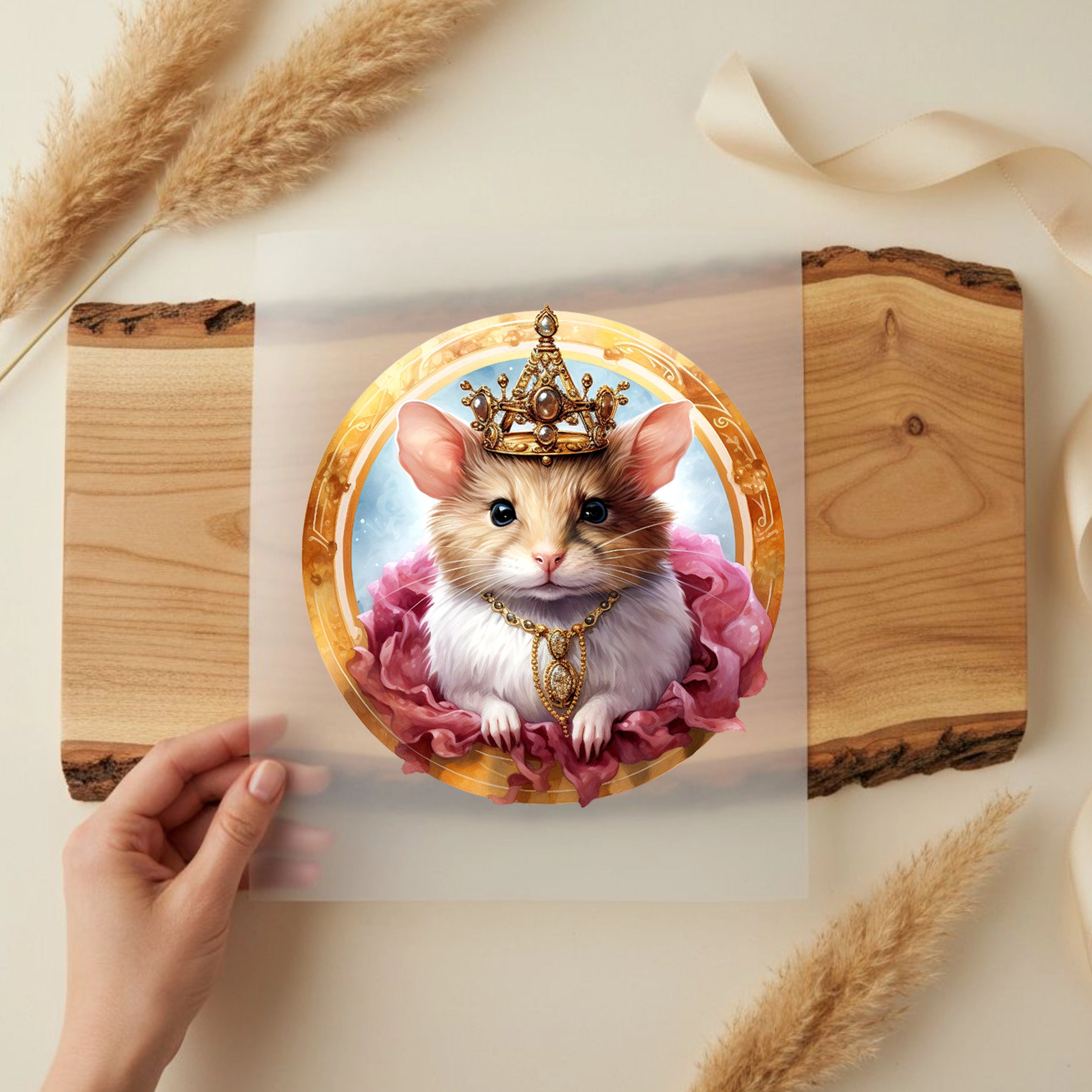 Bügelbild Hamster Prinzessin
