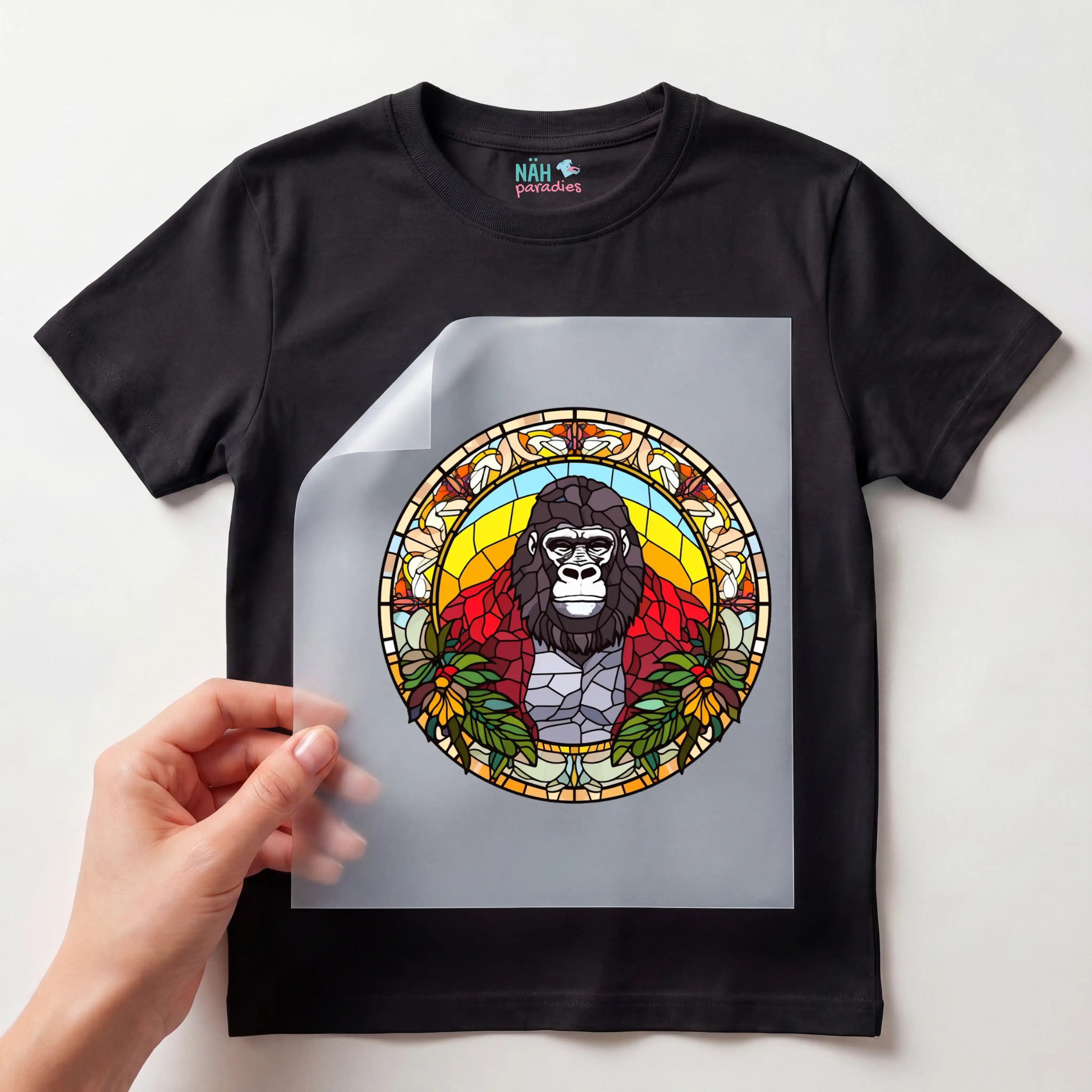 Bügelbild Mosaik Gorilla