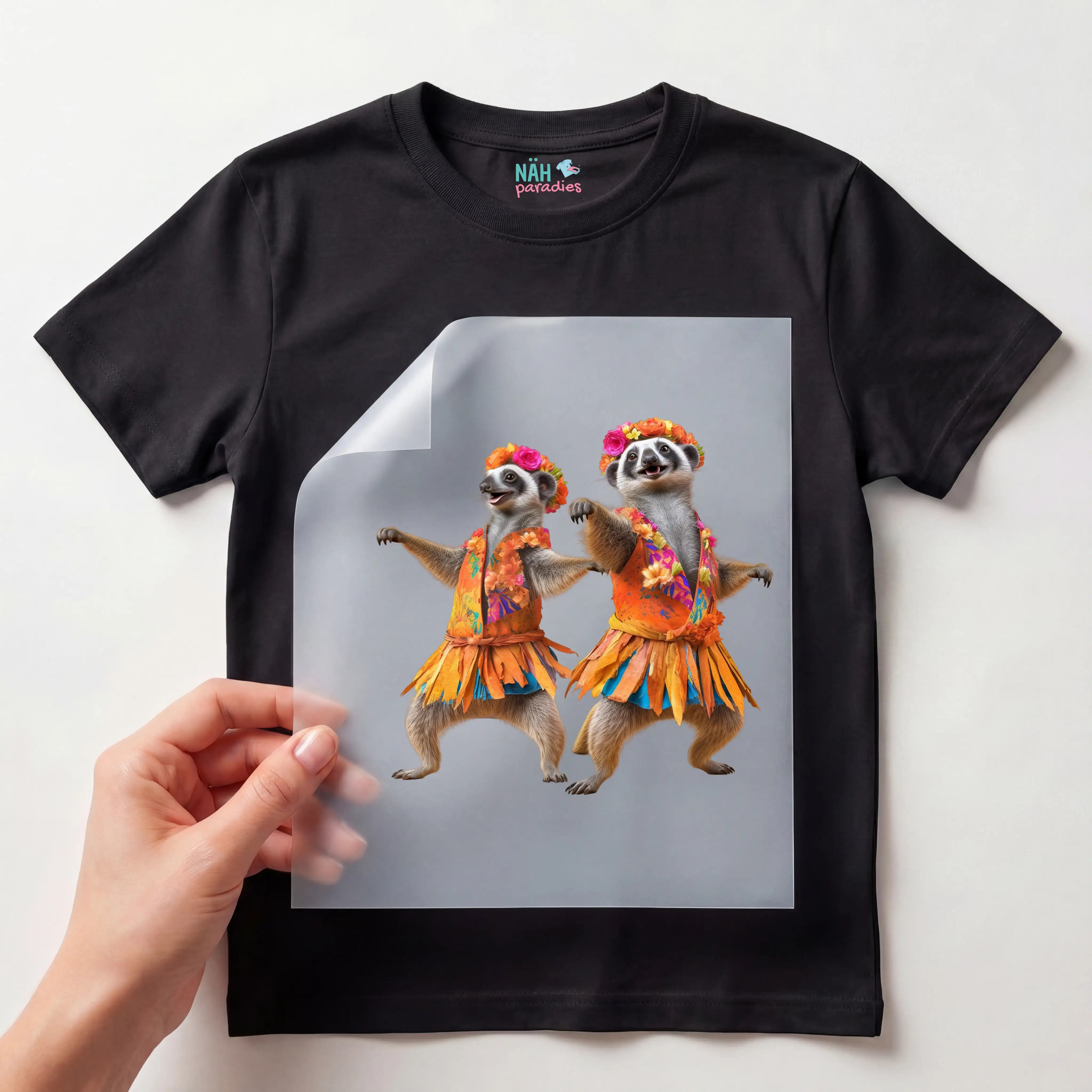 Bügelbild Tanzbrüder Erdmännchen