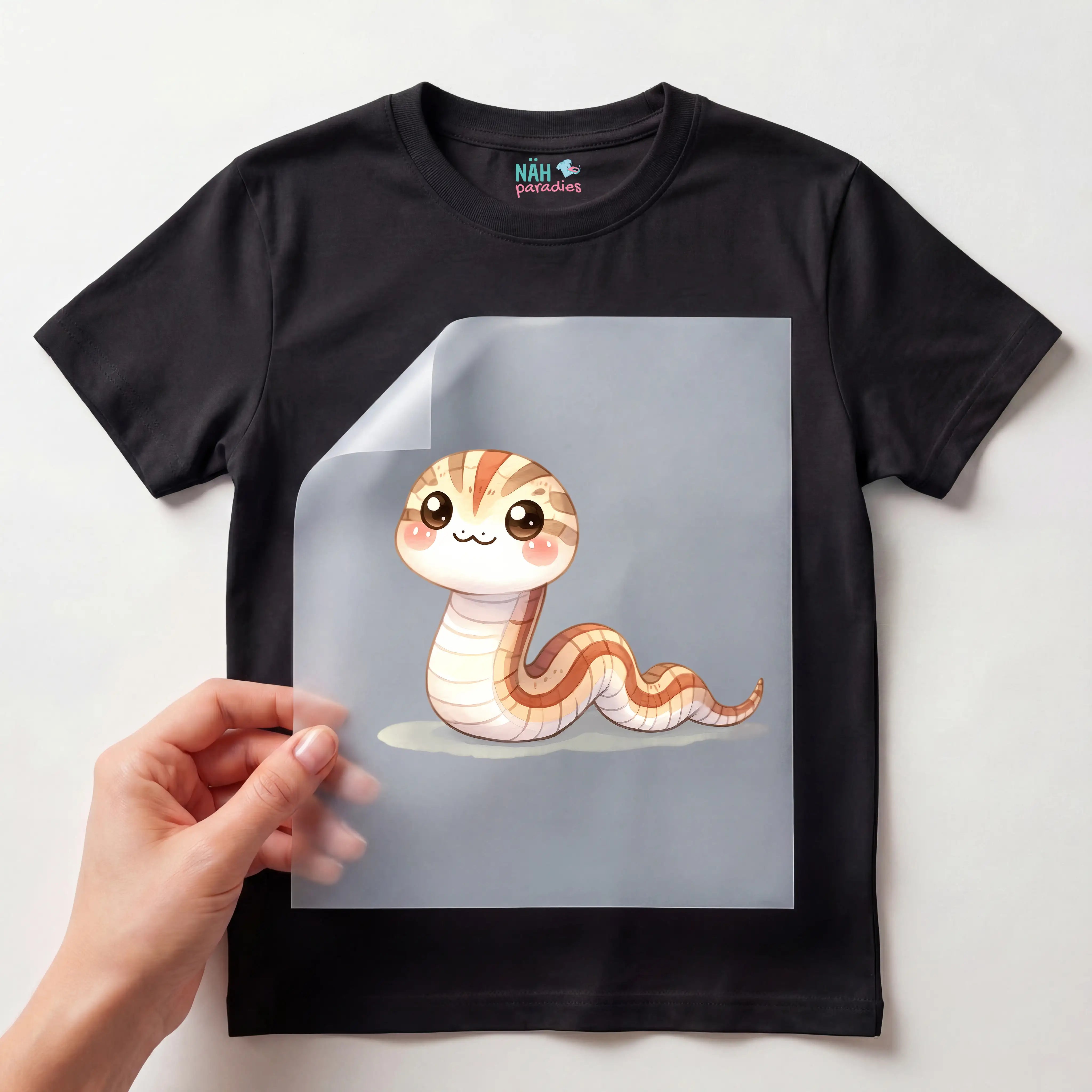 Bügelbild Baby Schlange