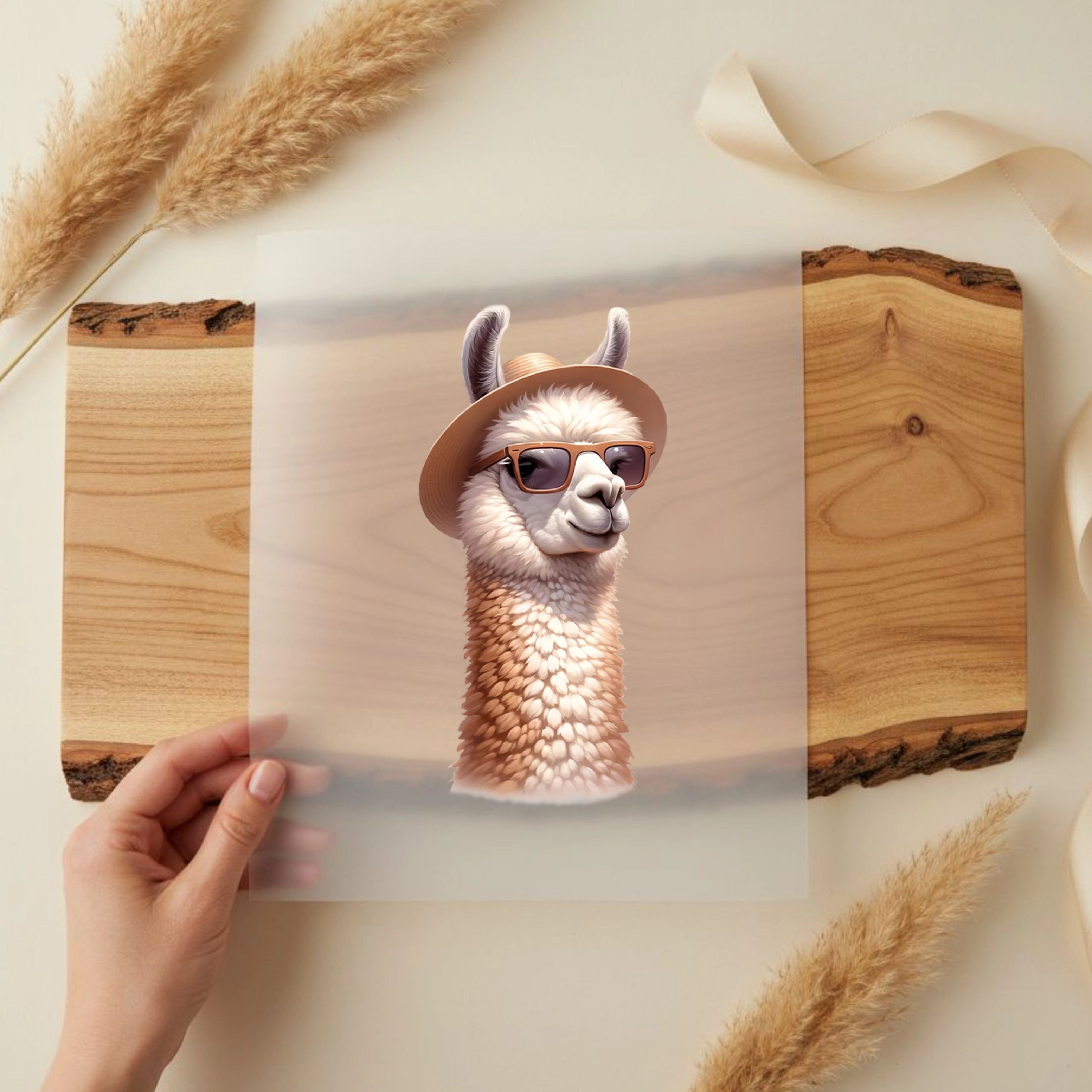 Bügelbild Lama der Coolness