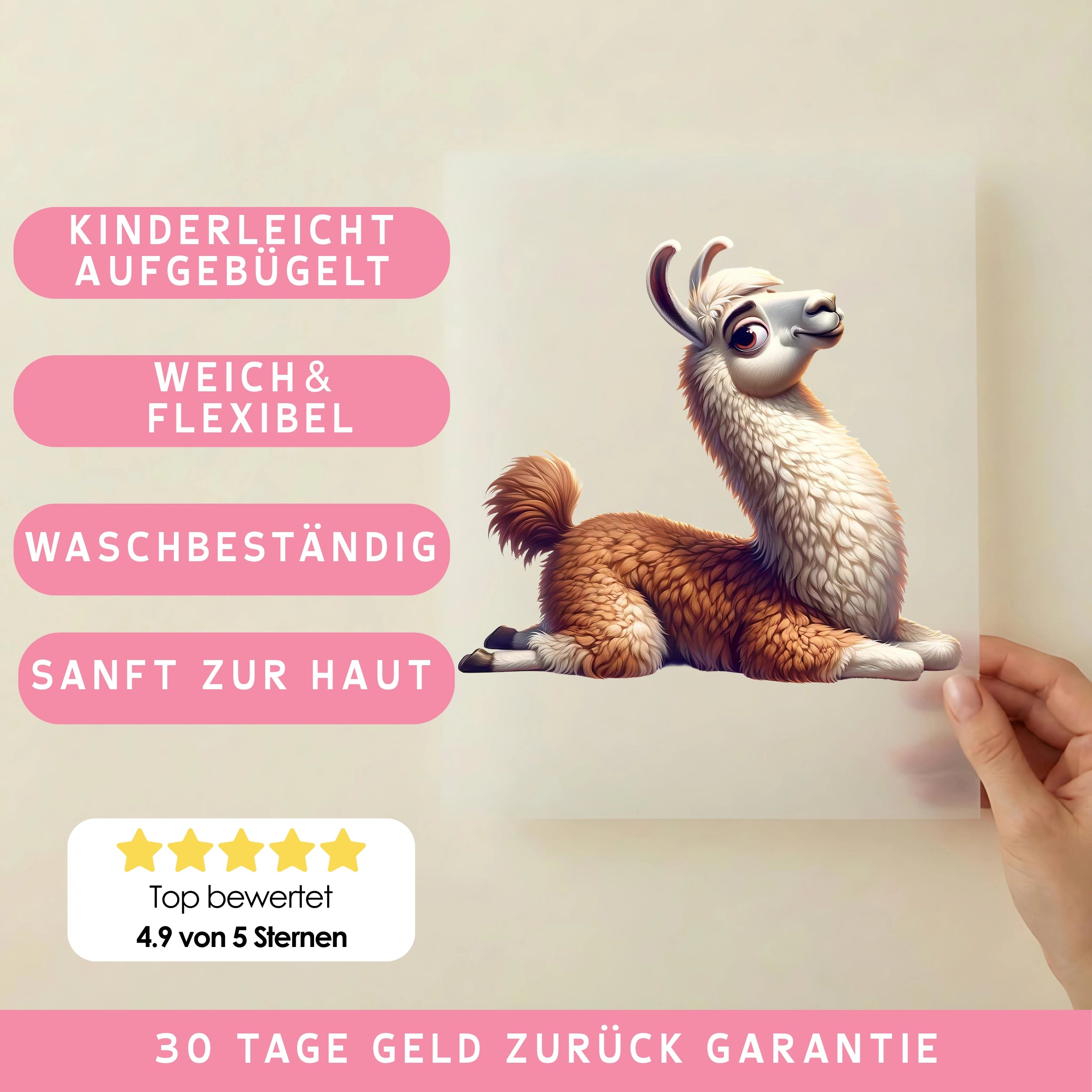 Bügelbild Lama Bill