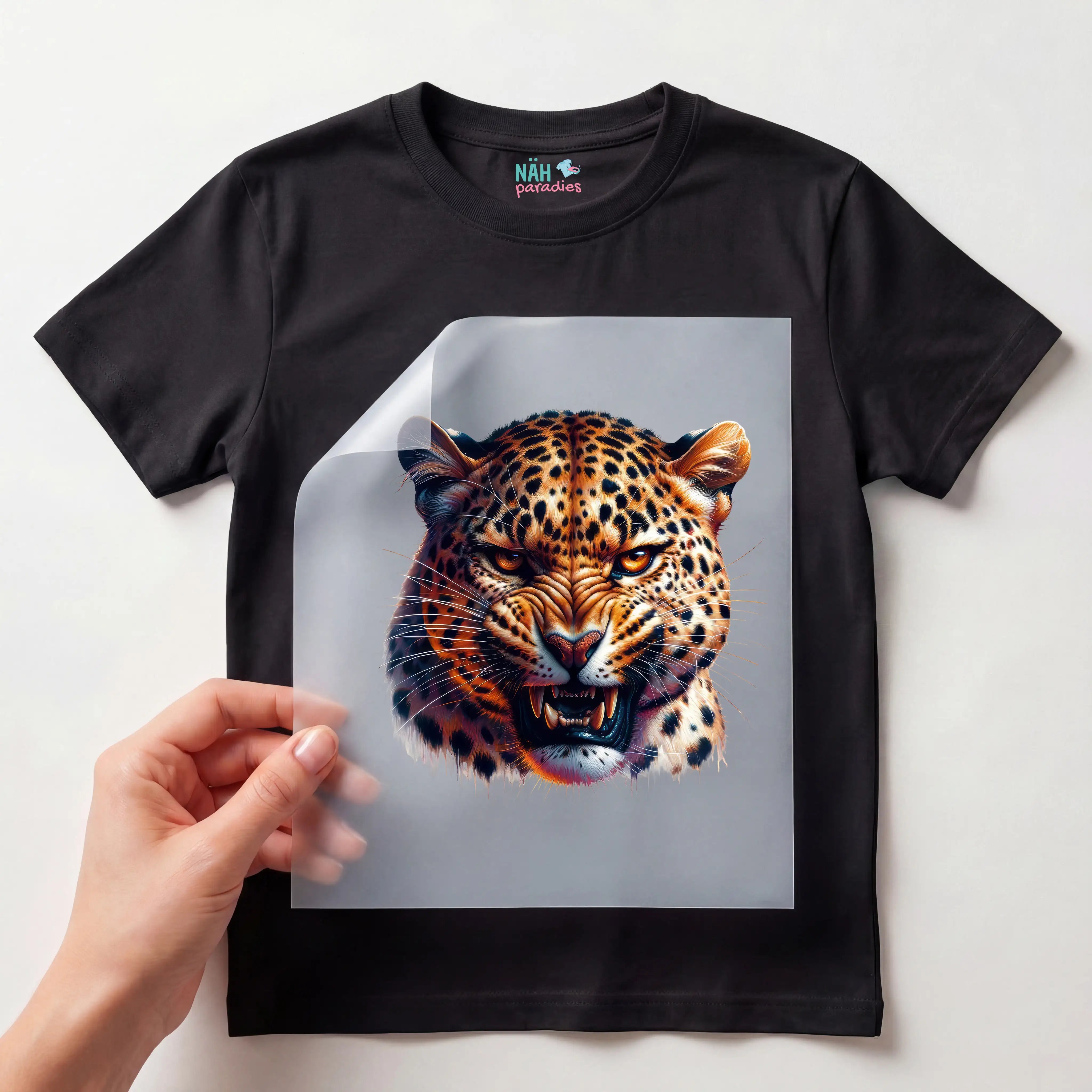 Bügelbild Leopard Raubkatzenblick