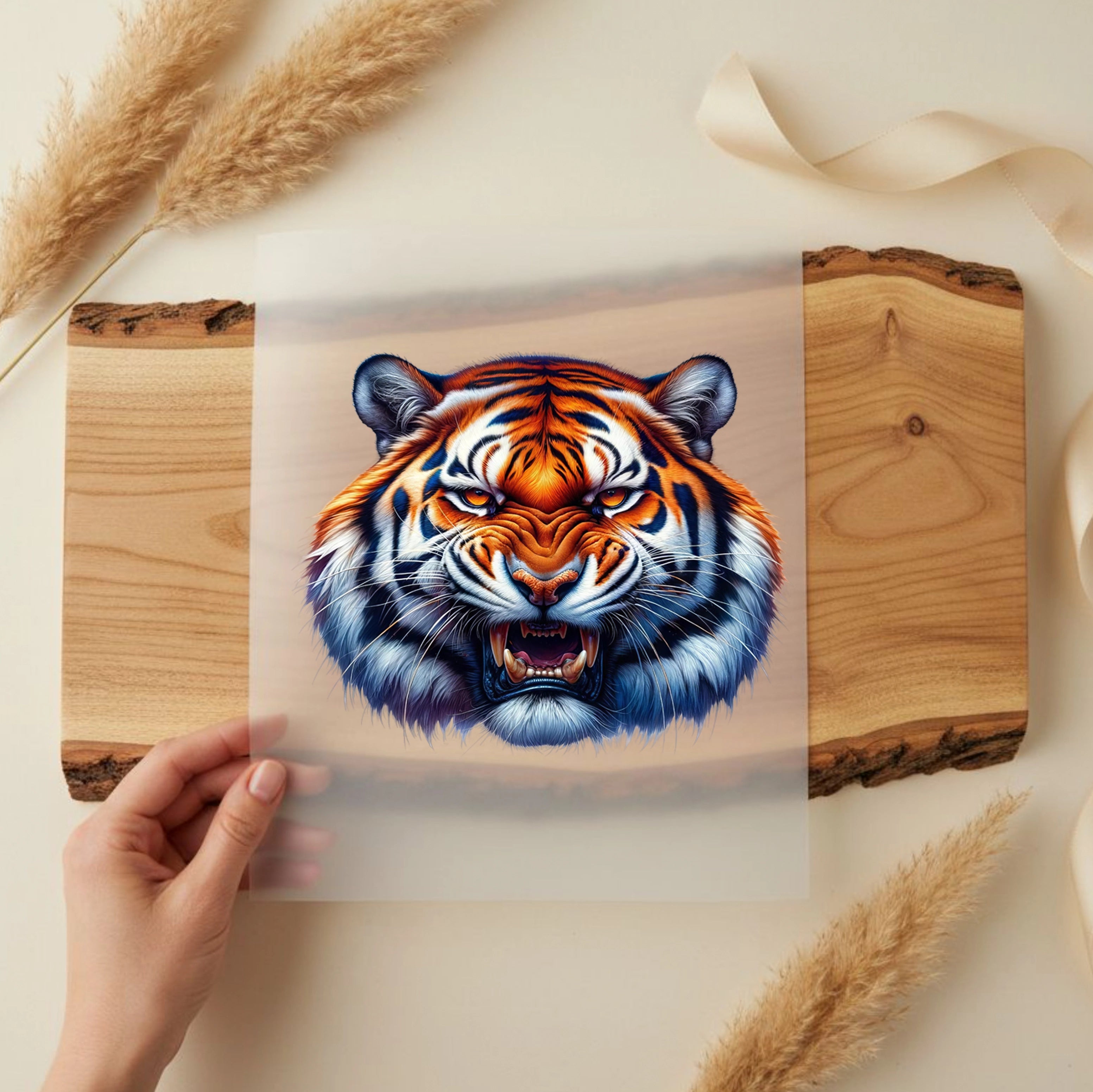 Bügelbild Tiger Furchtloser Herscher