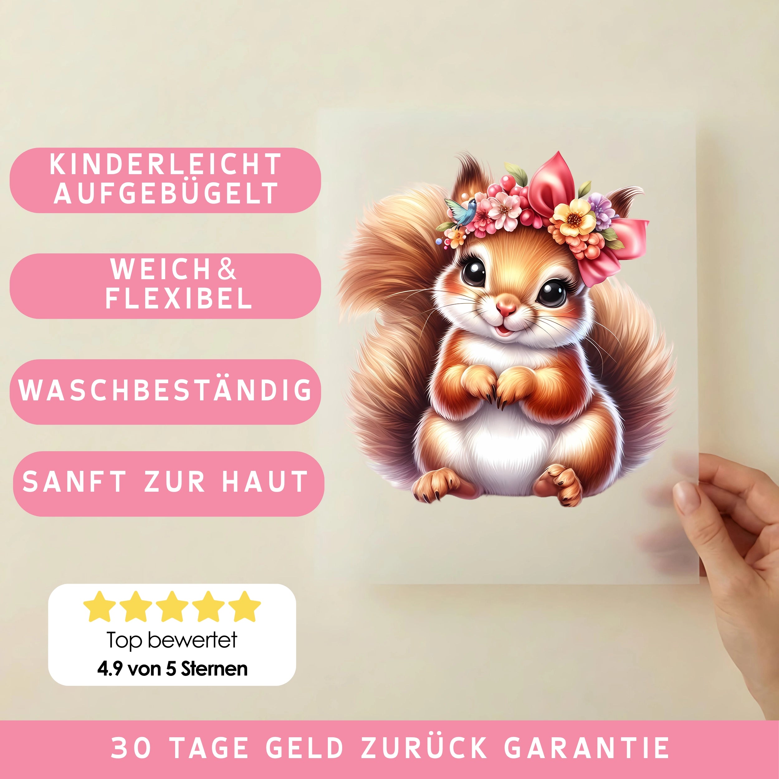 Bügelbild Eichhörnchen Nala Flinkpfötchen