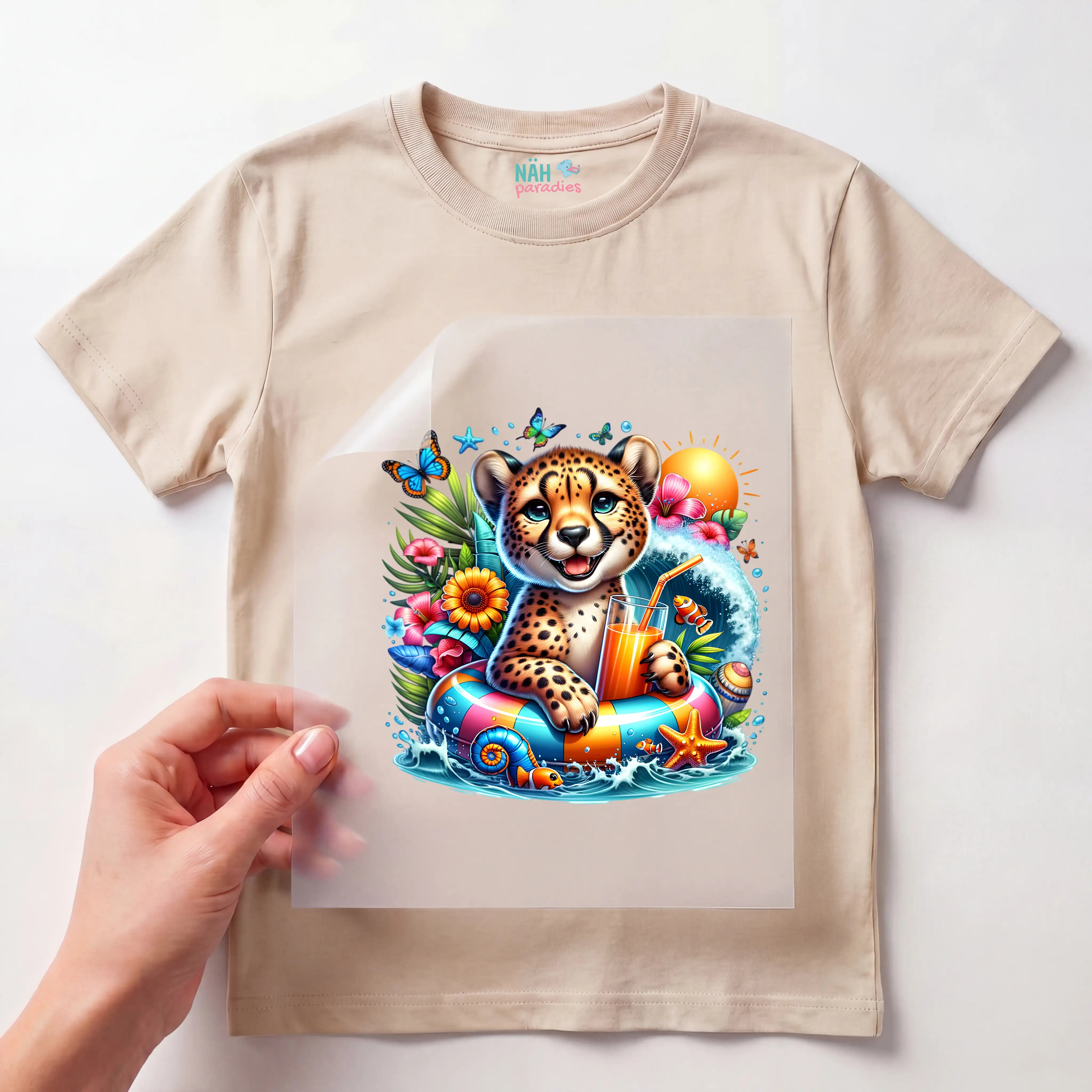 Bügelbild karibischer Leopard Schnuffel