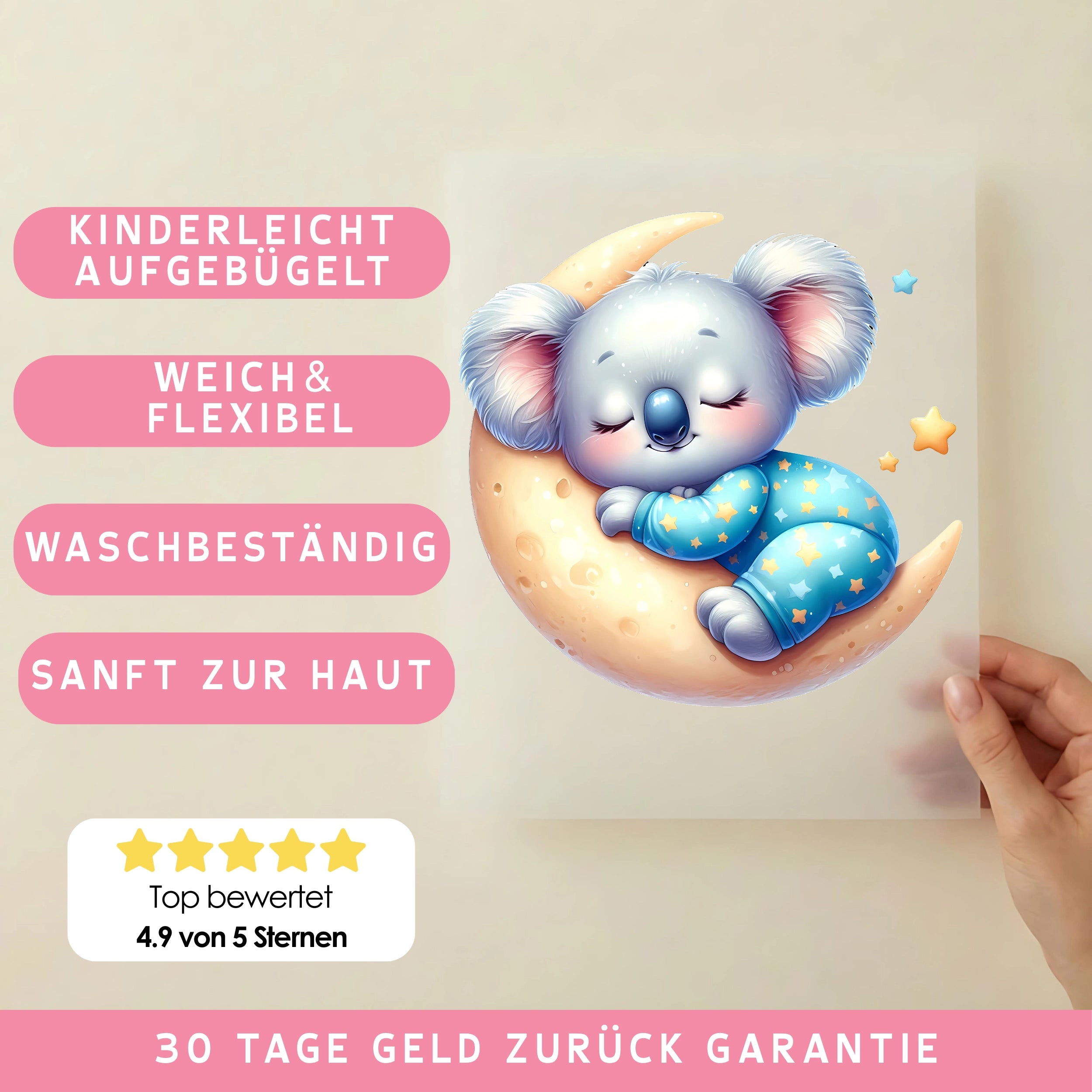 Bügelbild Koala Mondtraum
