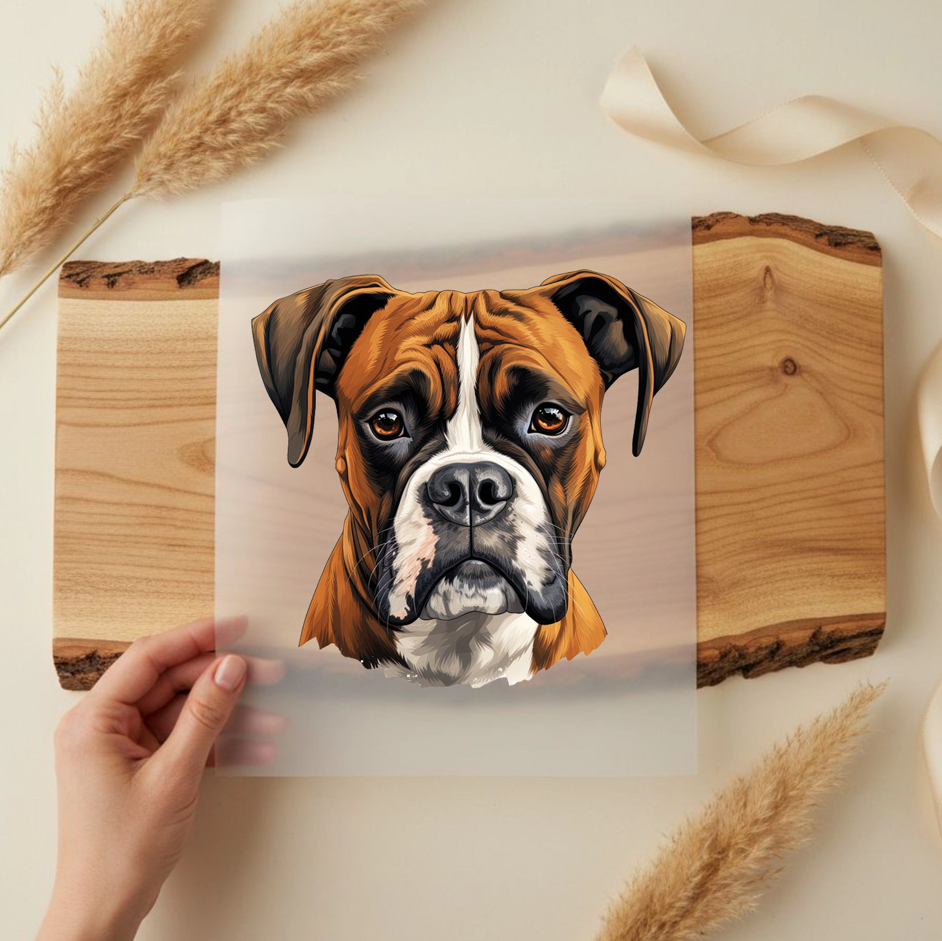 Bügelbild Hund Boxer