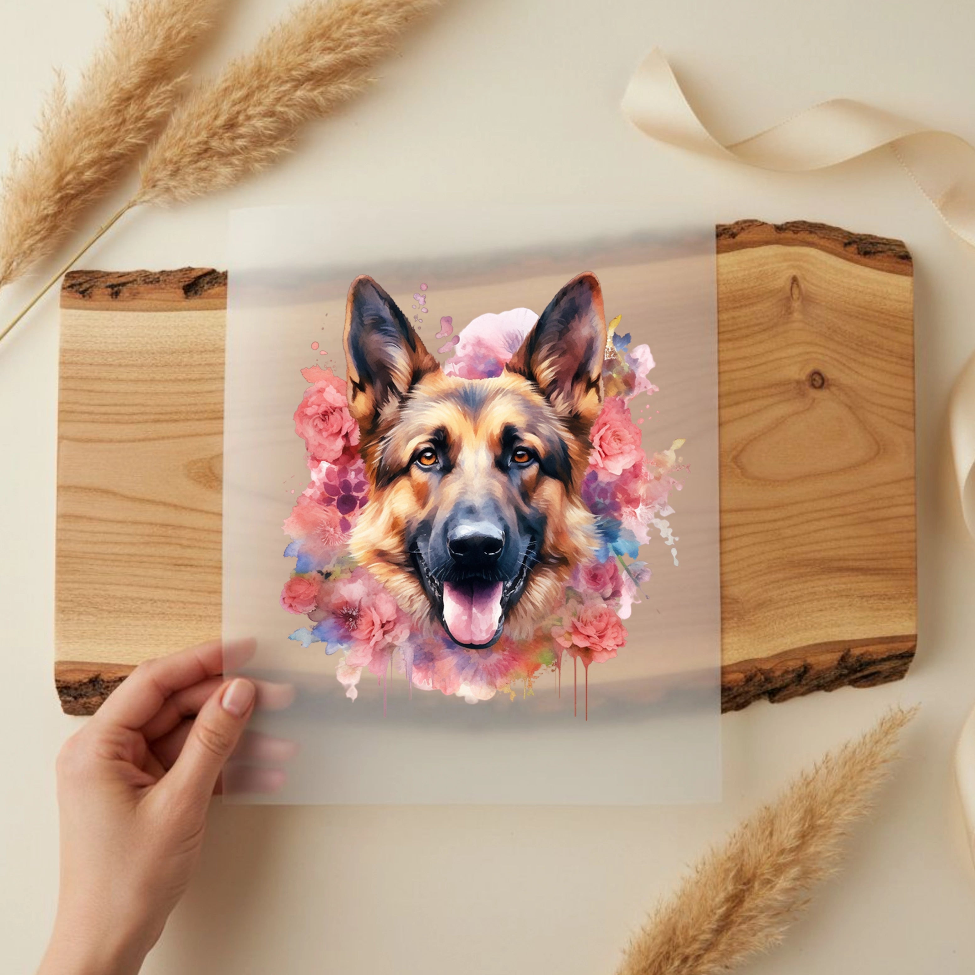 Bügelbild Hund Deutscher Schäferhund