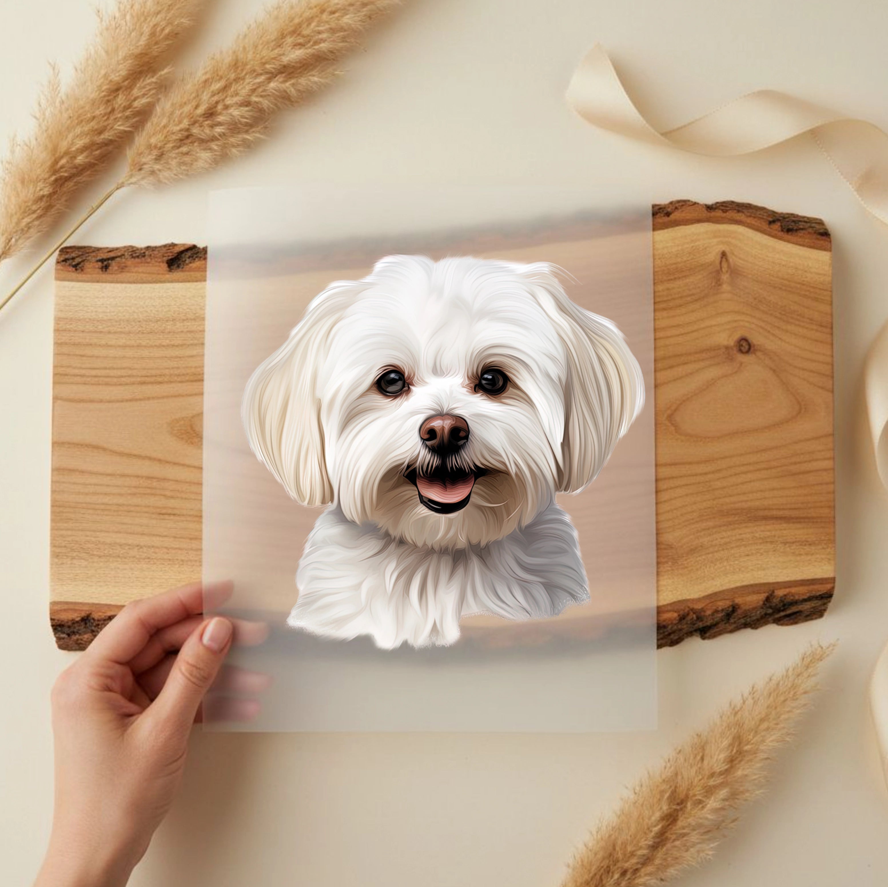Bügelbild Hund Malteser