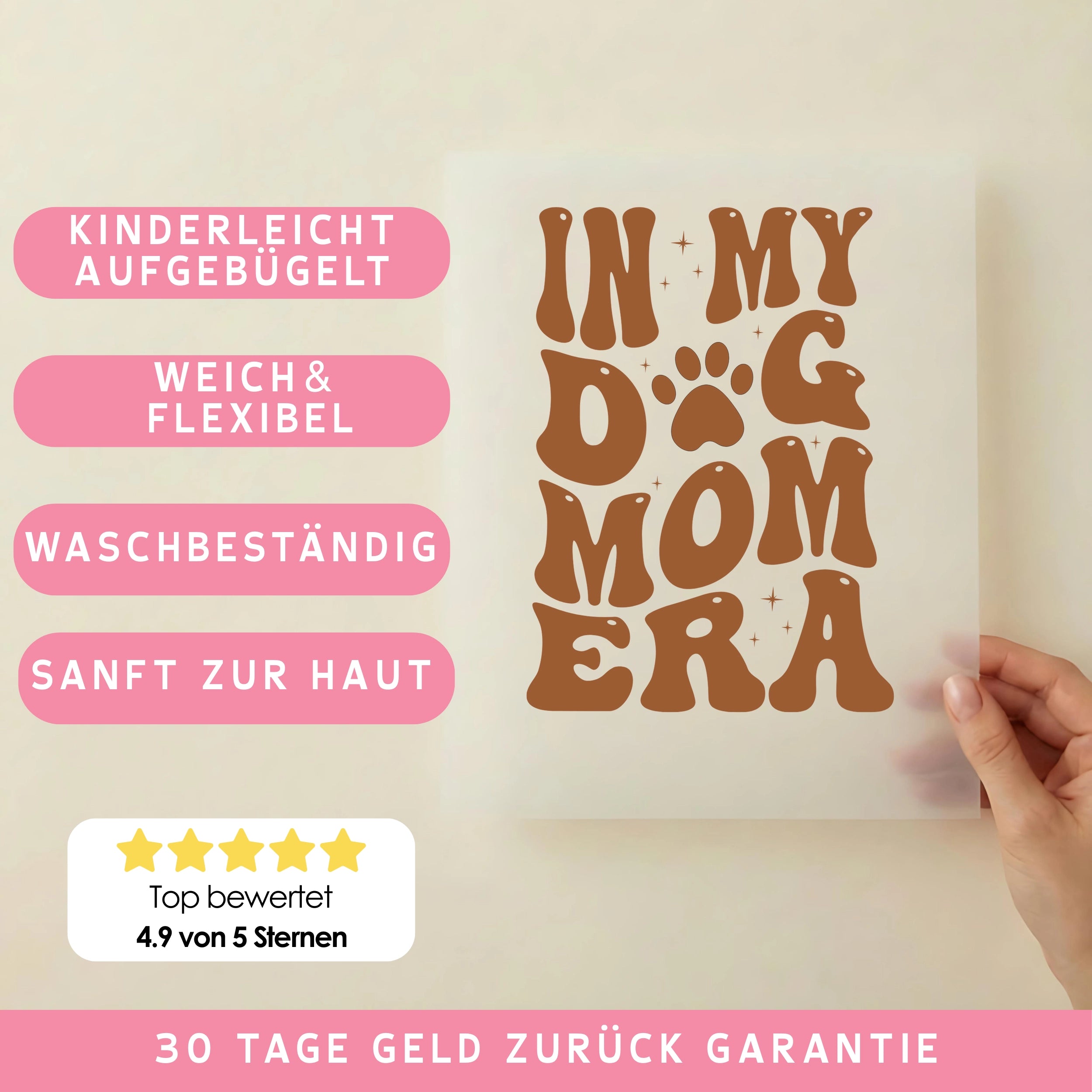 Bügelbild Dog Mom