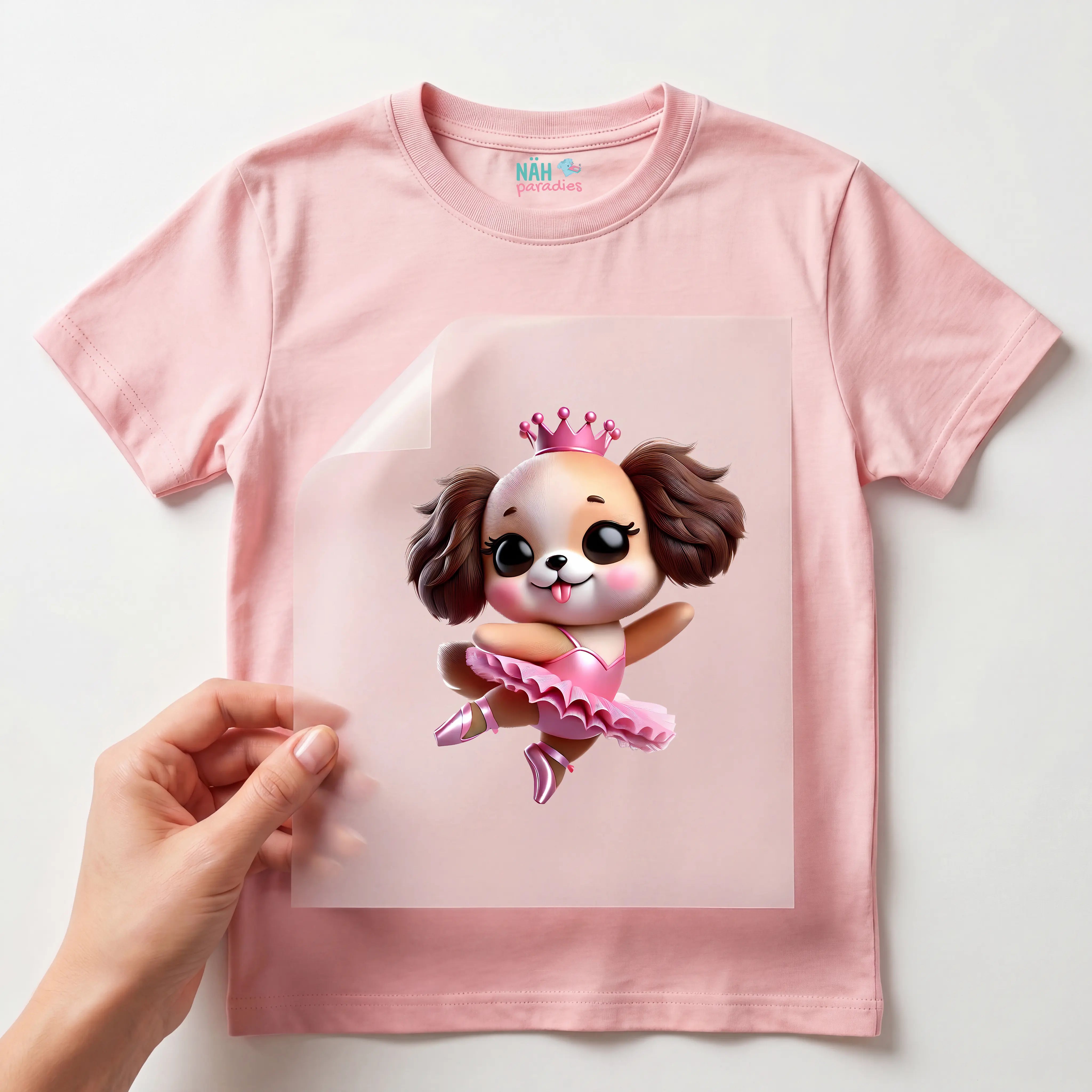 Bügelbild Ballerina Hundeprinzessin