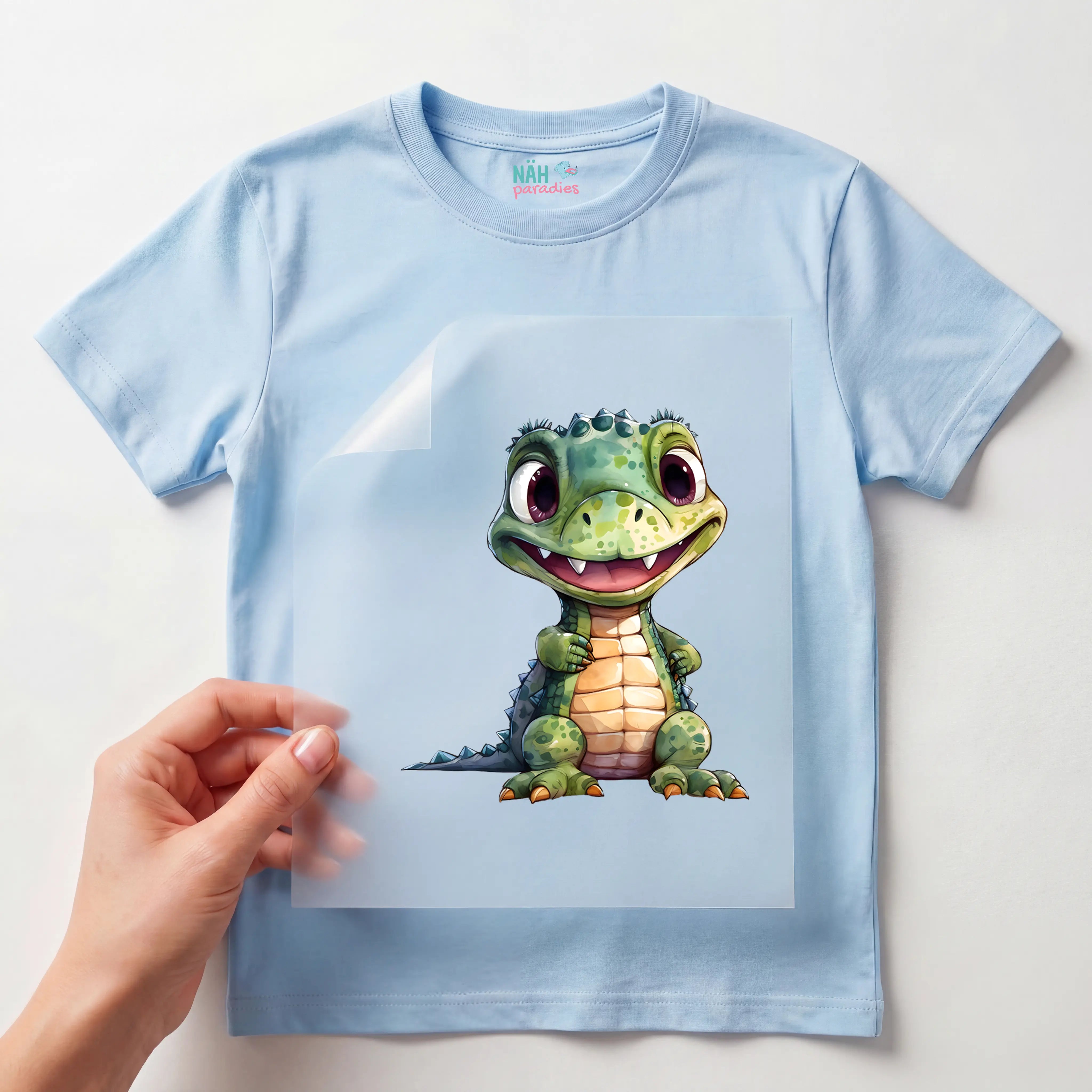 Bügelbild Krokodil Baby Kiko