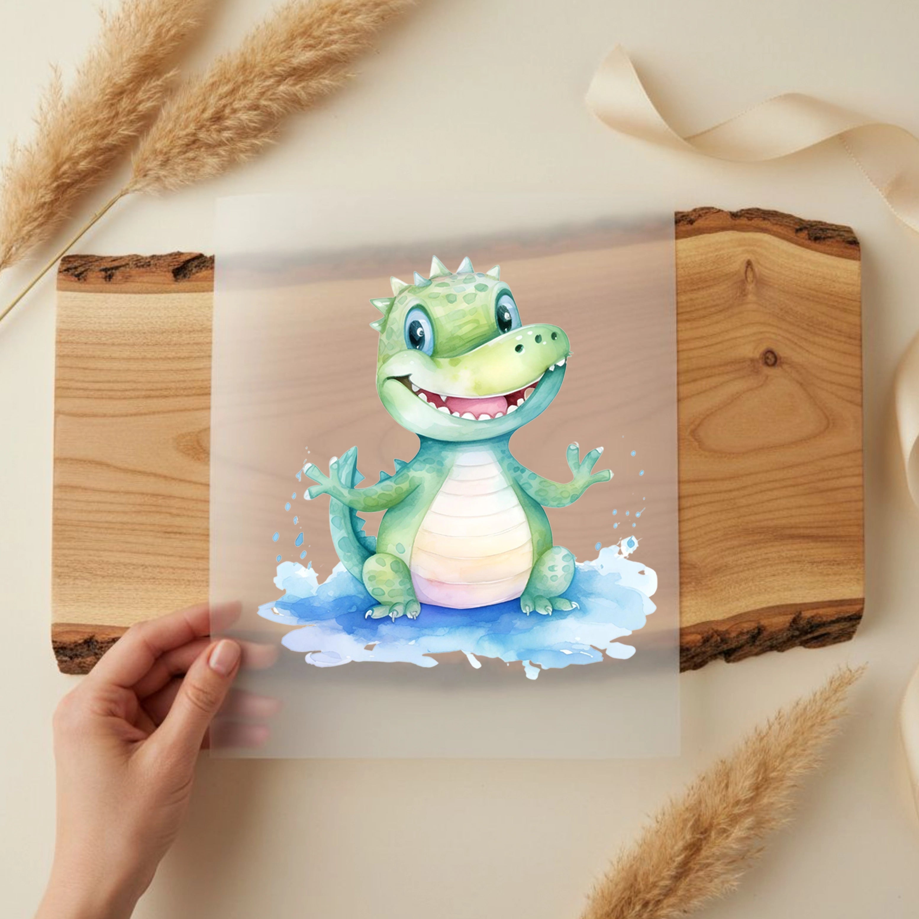 Bügelbild Krokodil Schnapsi