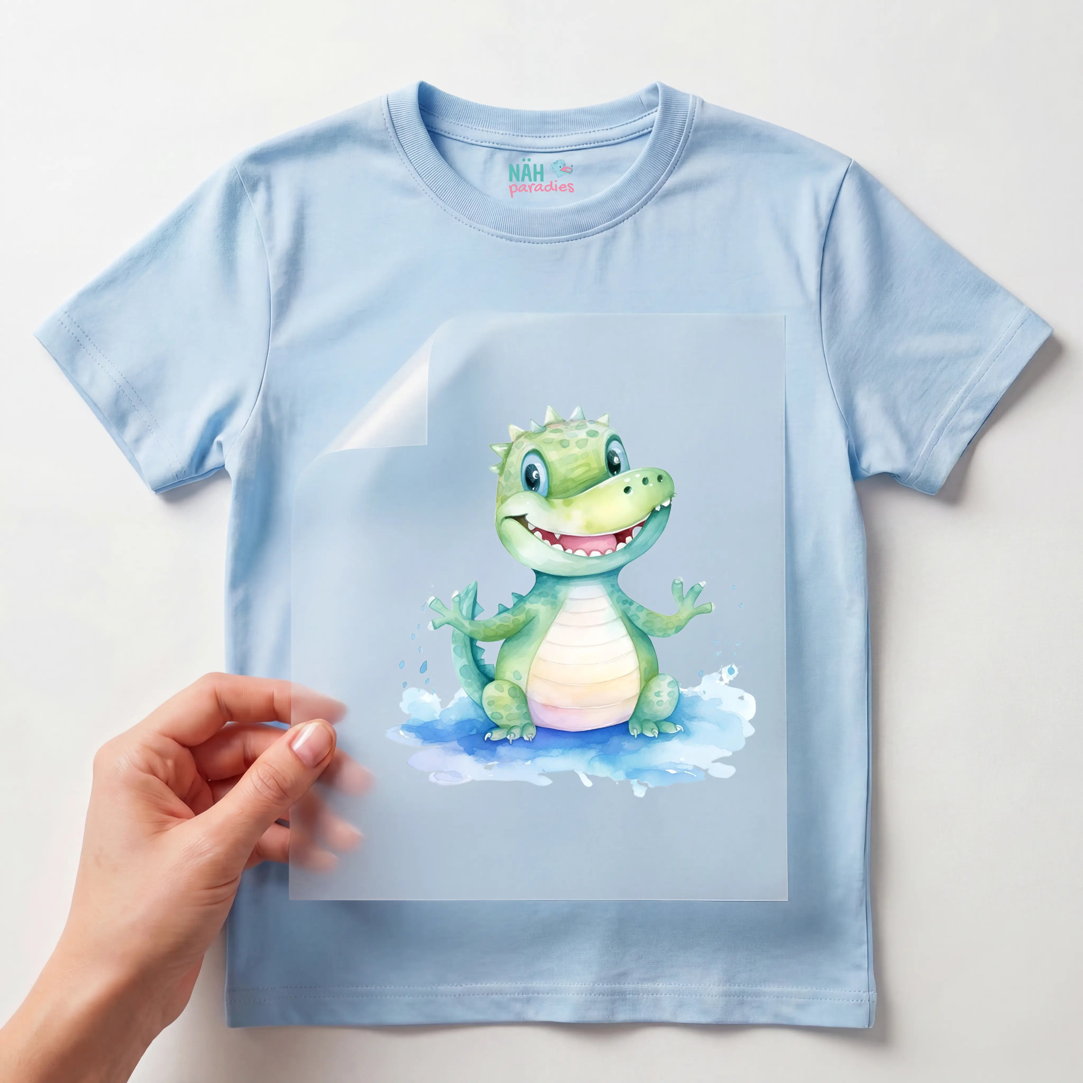 Bügelbild Krokodil Schnapsi