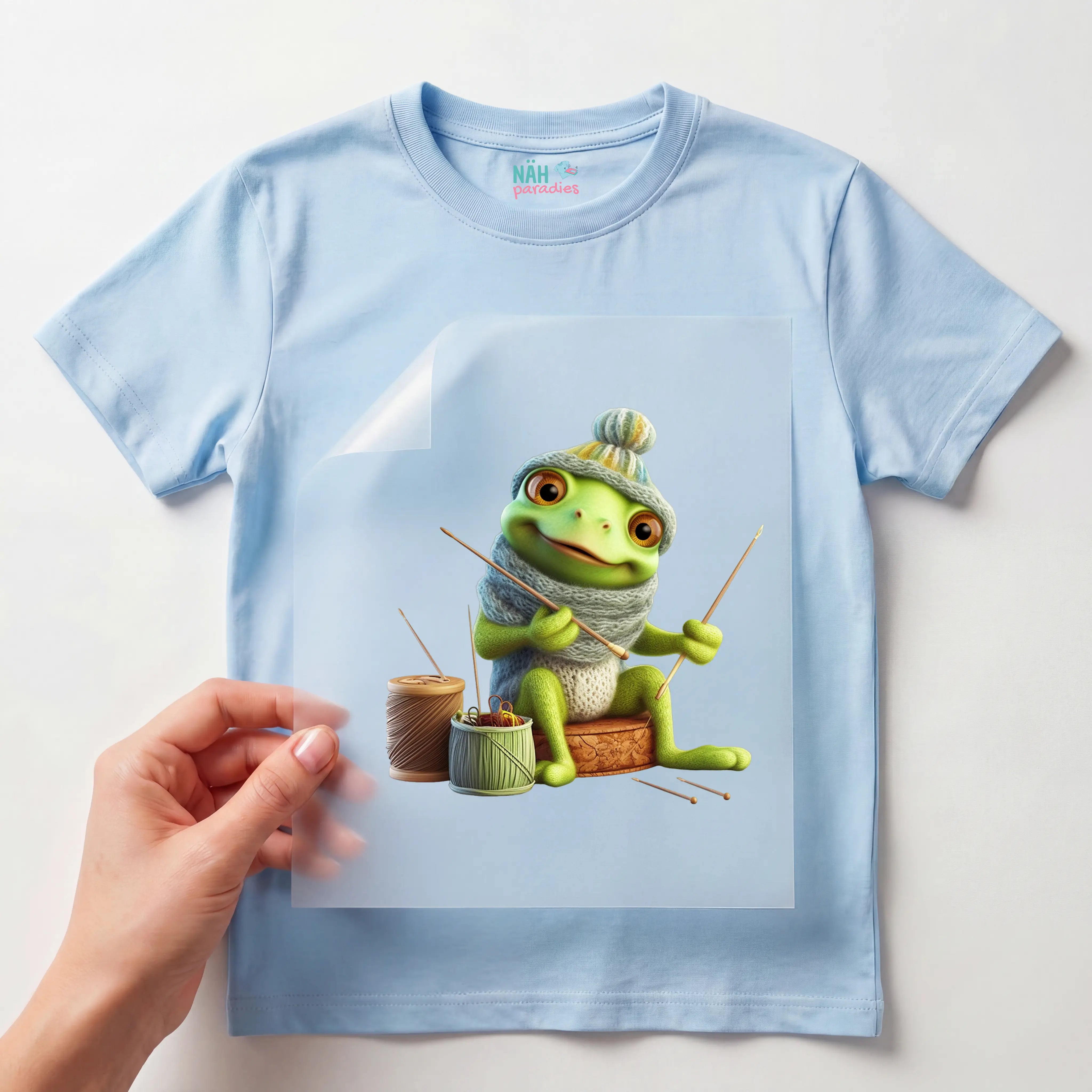 Bügelbild Näh Frosch