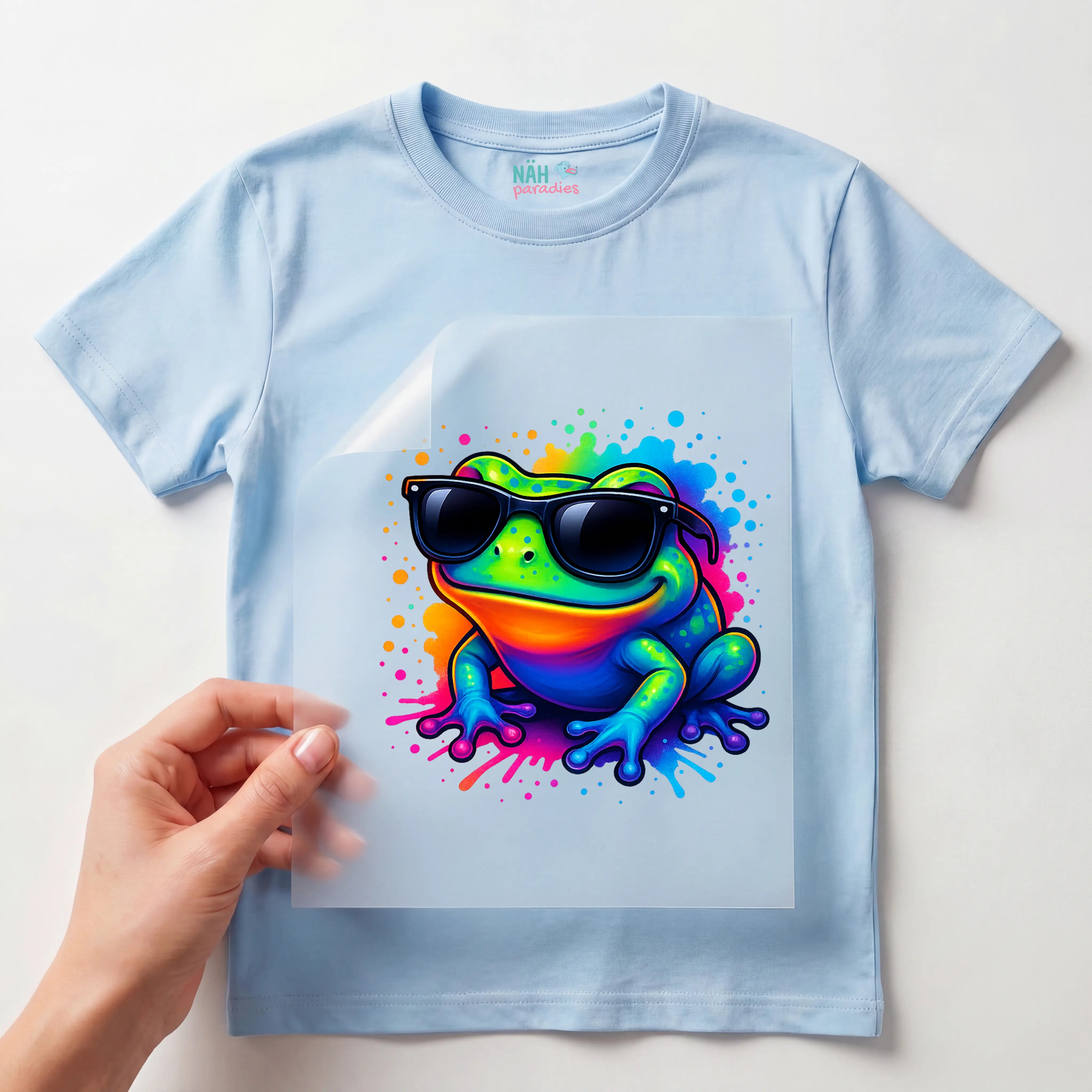 Bügelbild Frosch Sommerquak