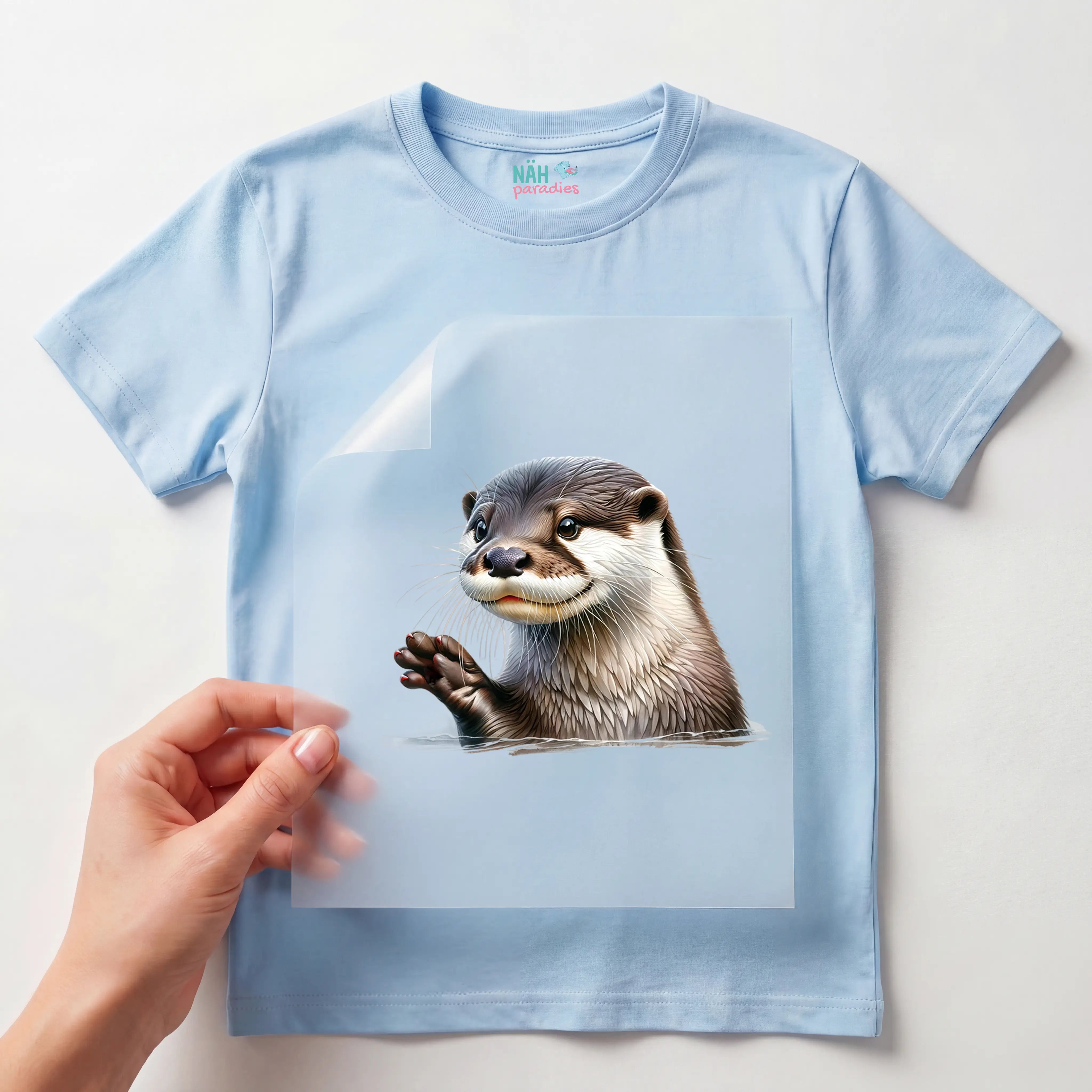 Bügelbild Otter Platschi