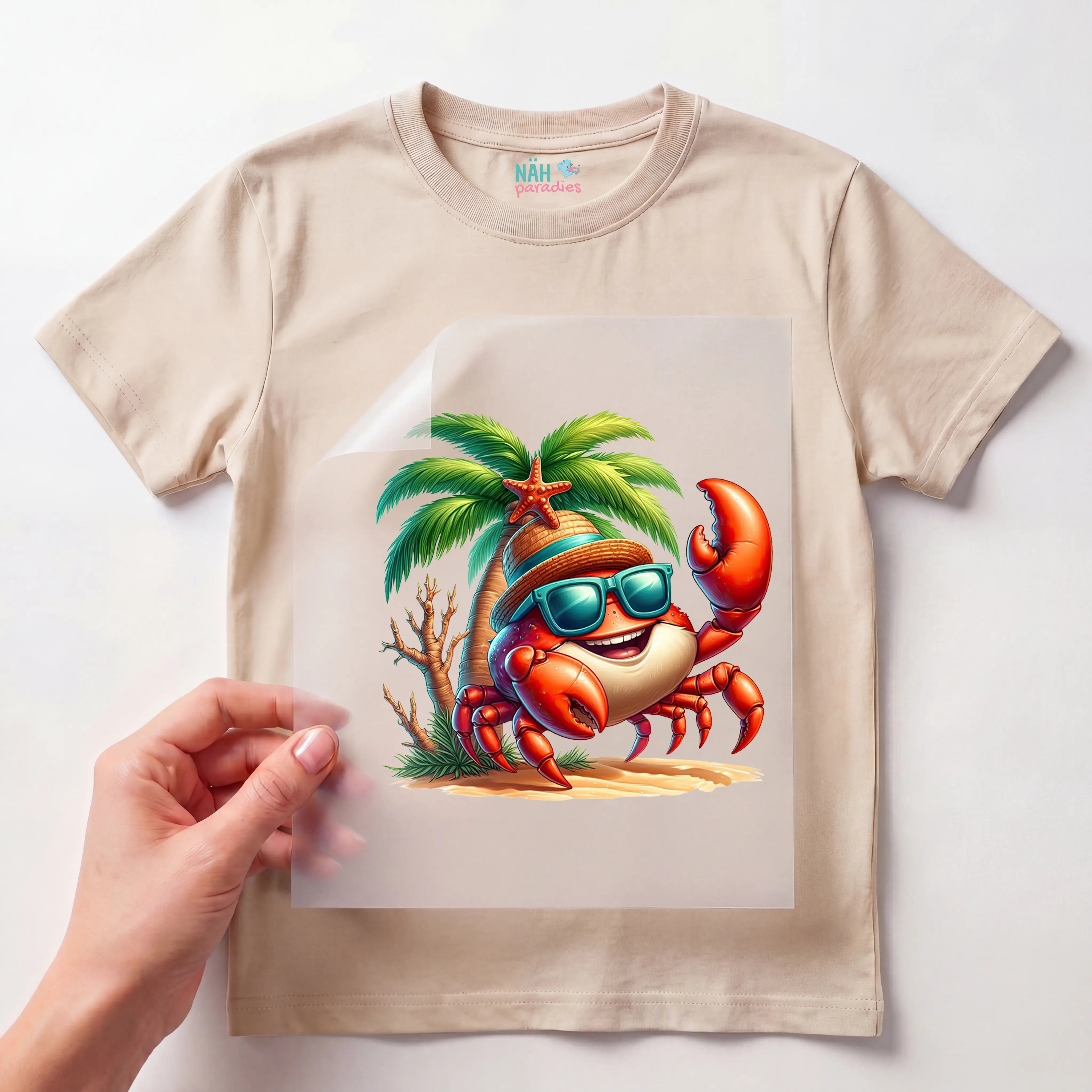Bügelbild Strandkrabbe Karl