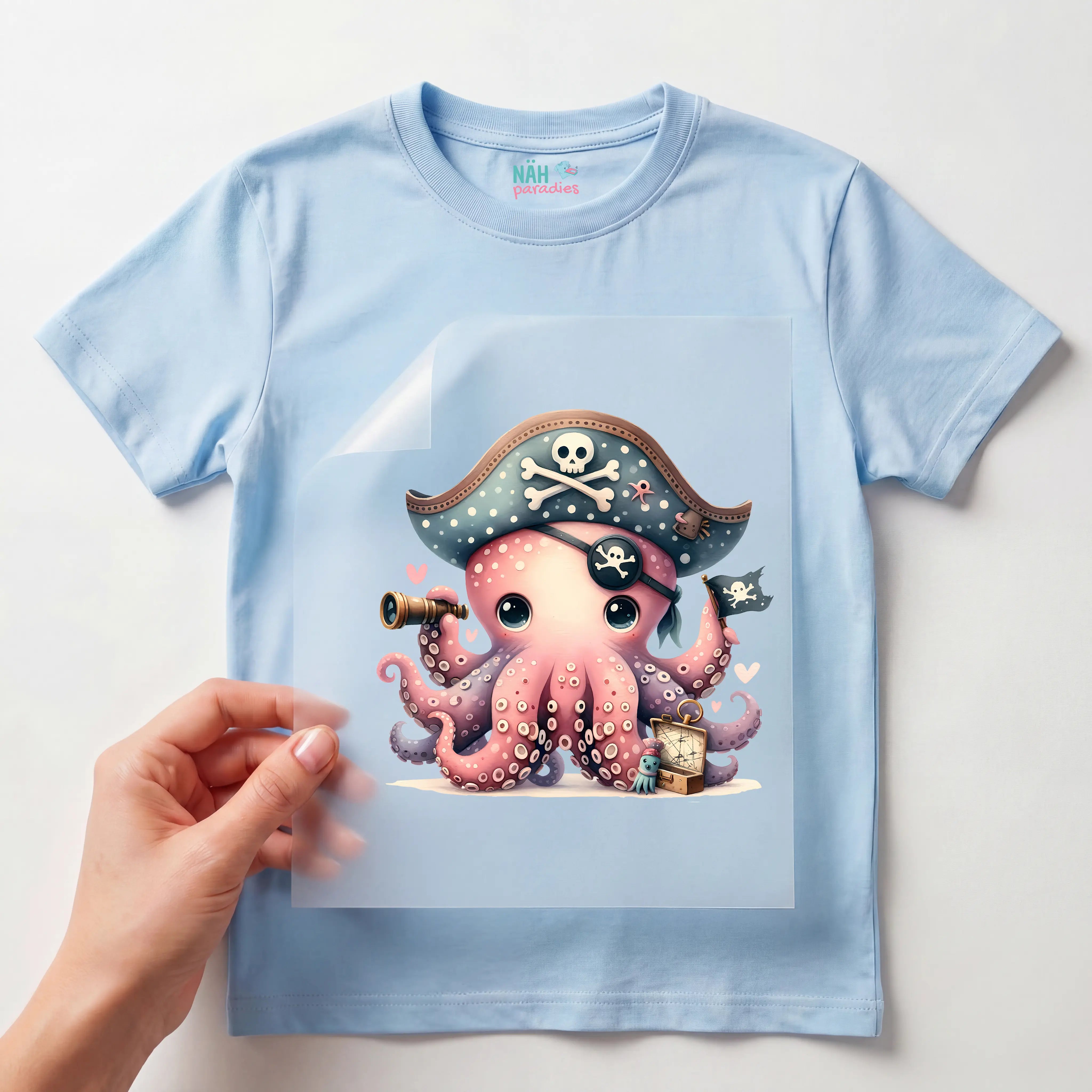 Bügelbild Pirat Oktopus