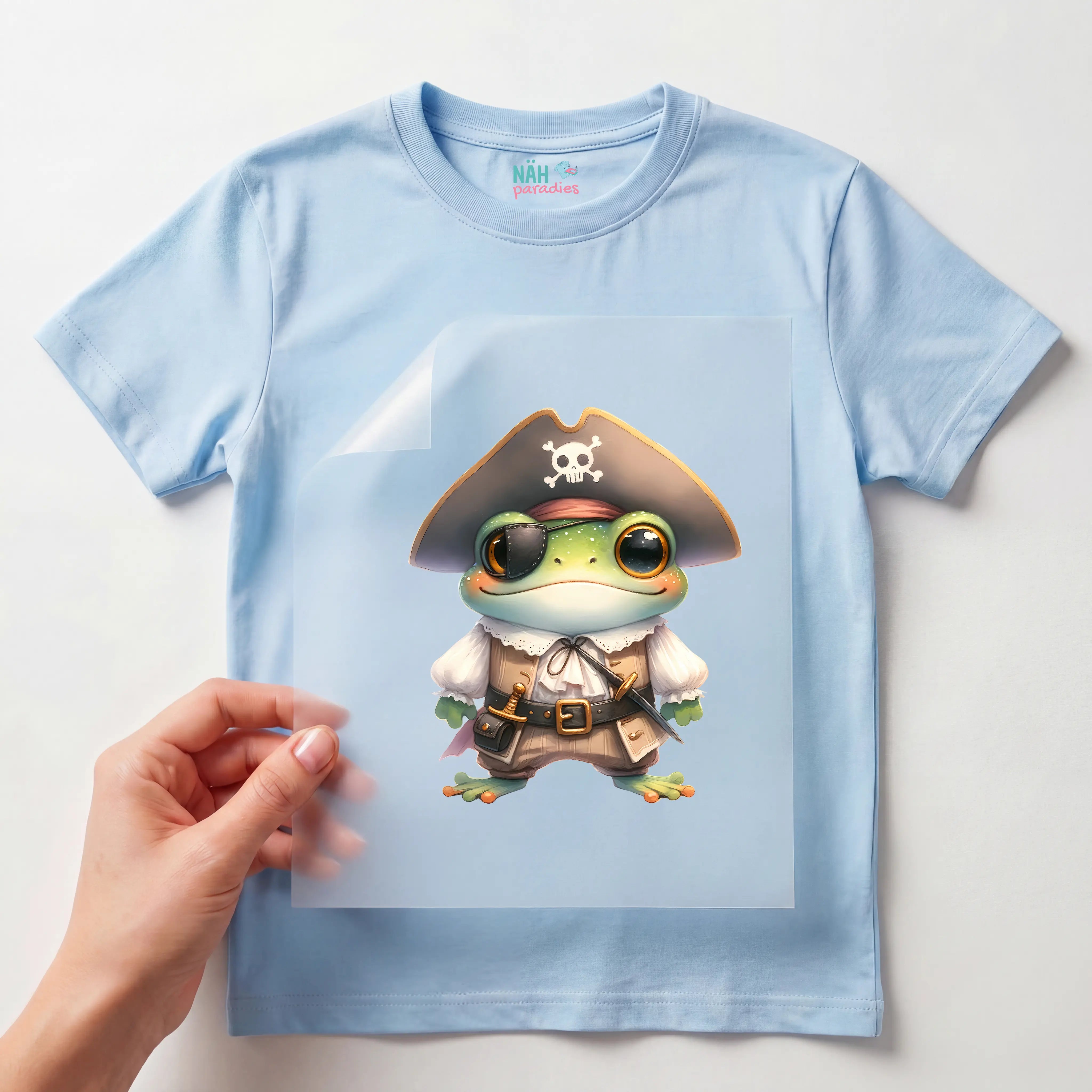 Bügelbild Pirat Frosch