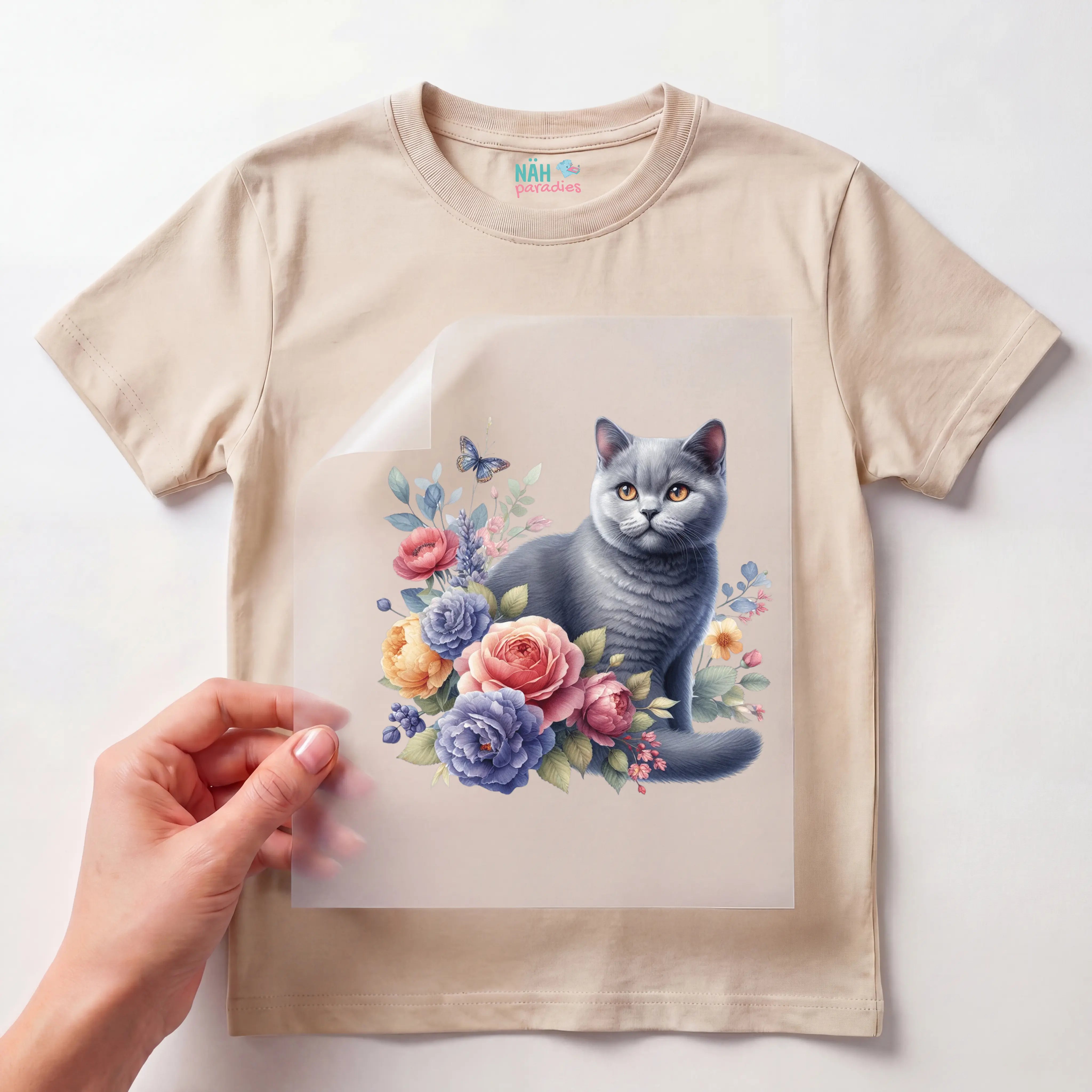 Bügelbild Katze Leo
