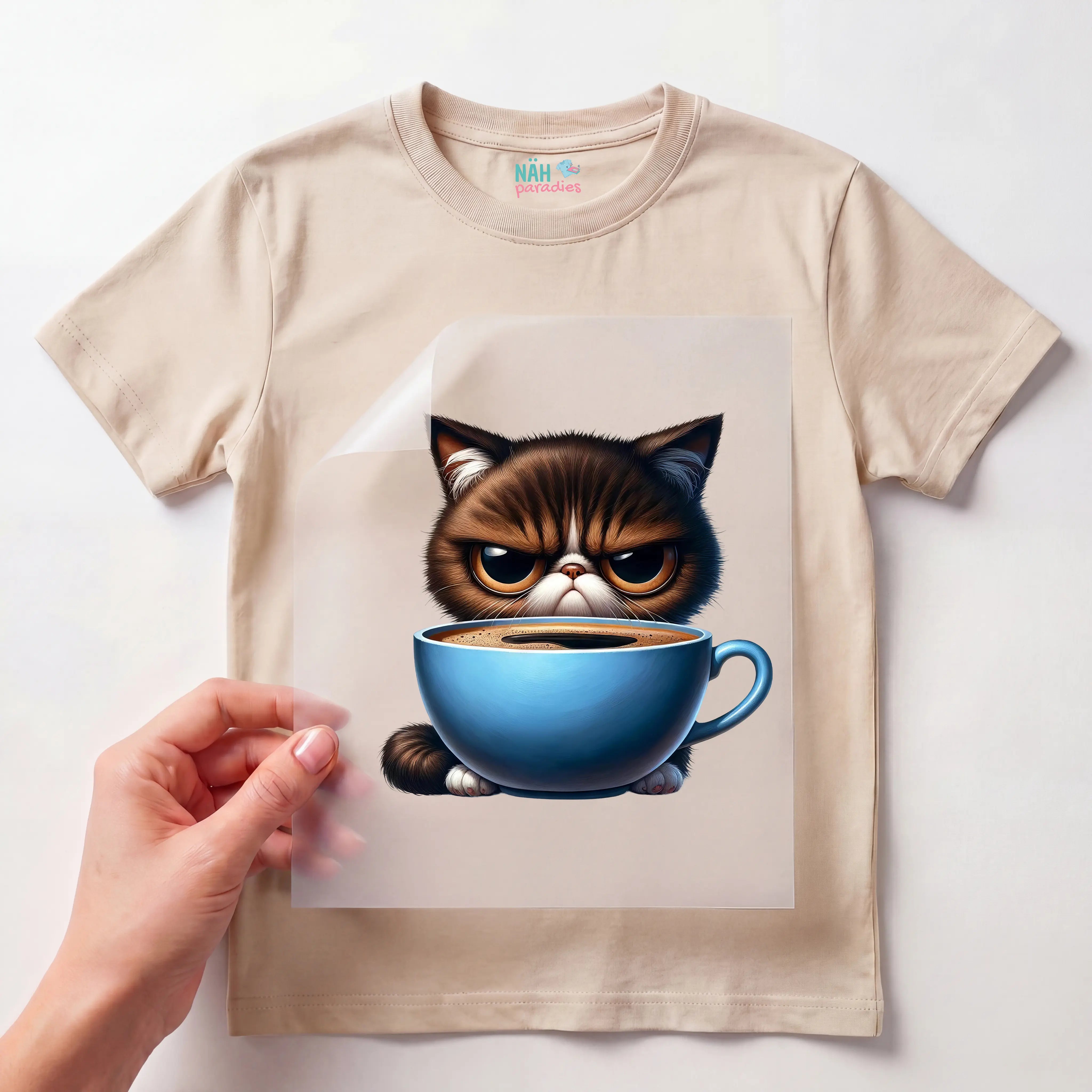 Bügelbild Morgenmuffel Mieze