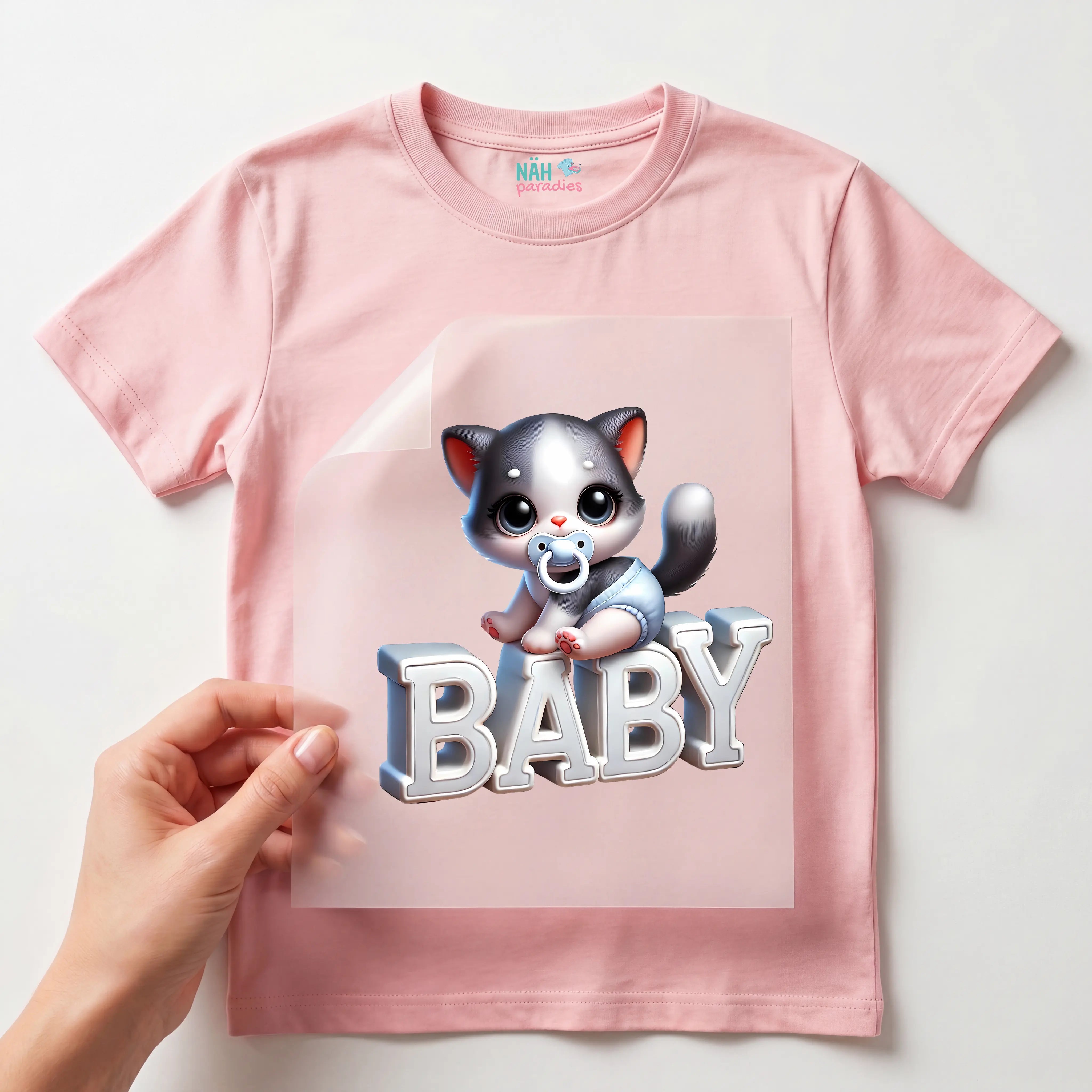 Bügelbild Baby Katze Nubi
