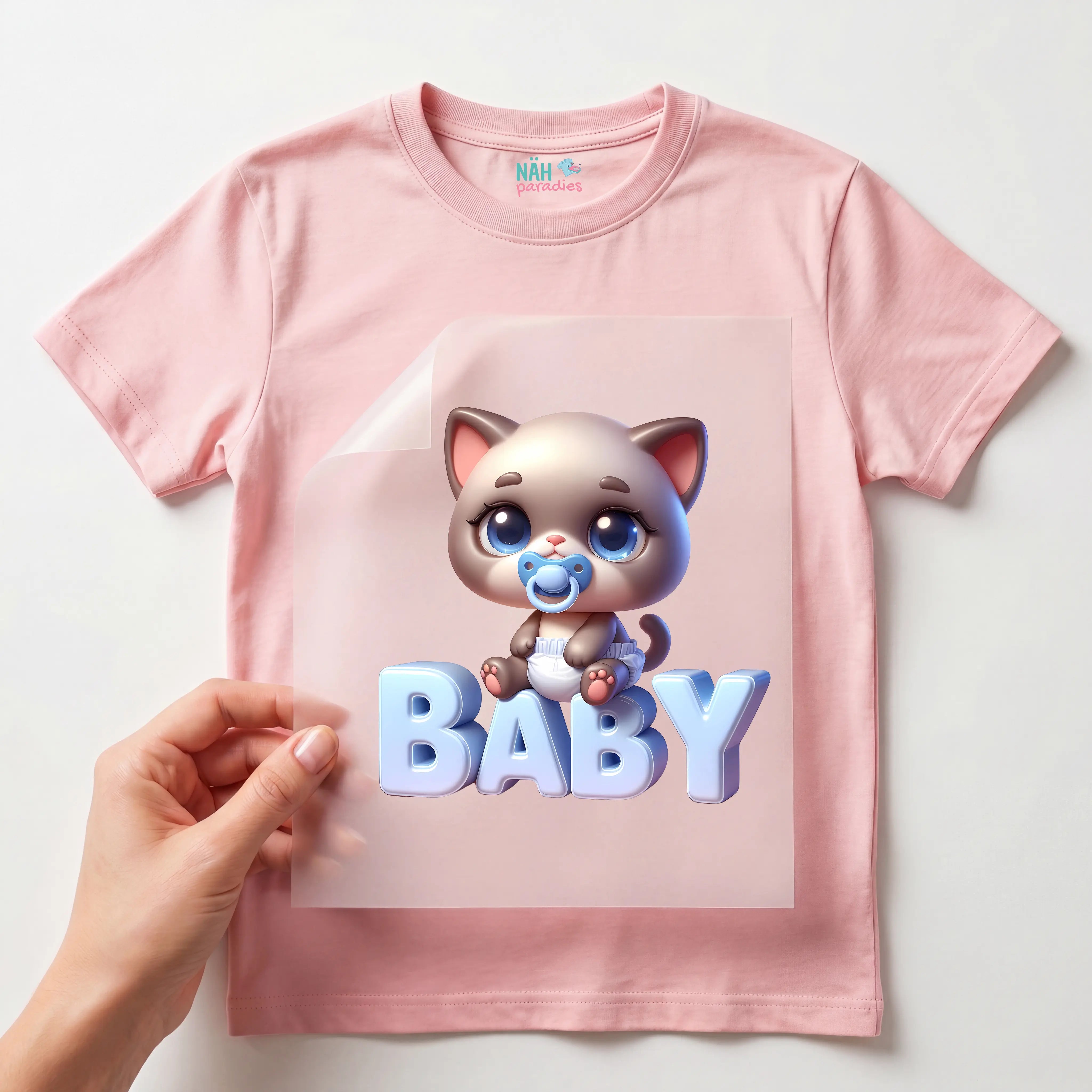 Bügelbild Baby Katze Lumi