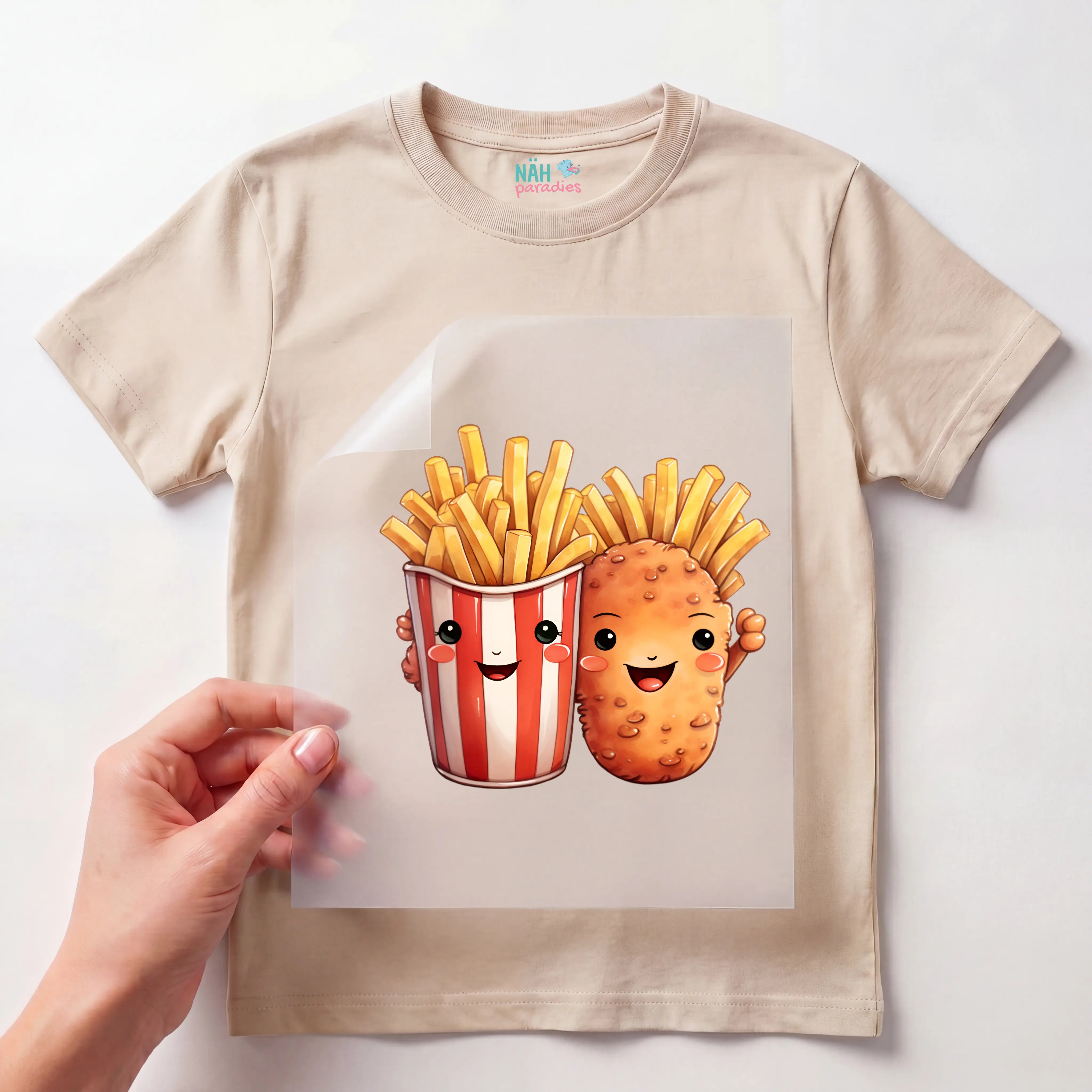 Bügelbild Frittenfreunde Pommes