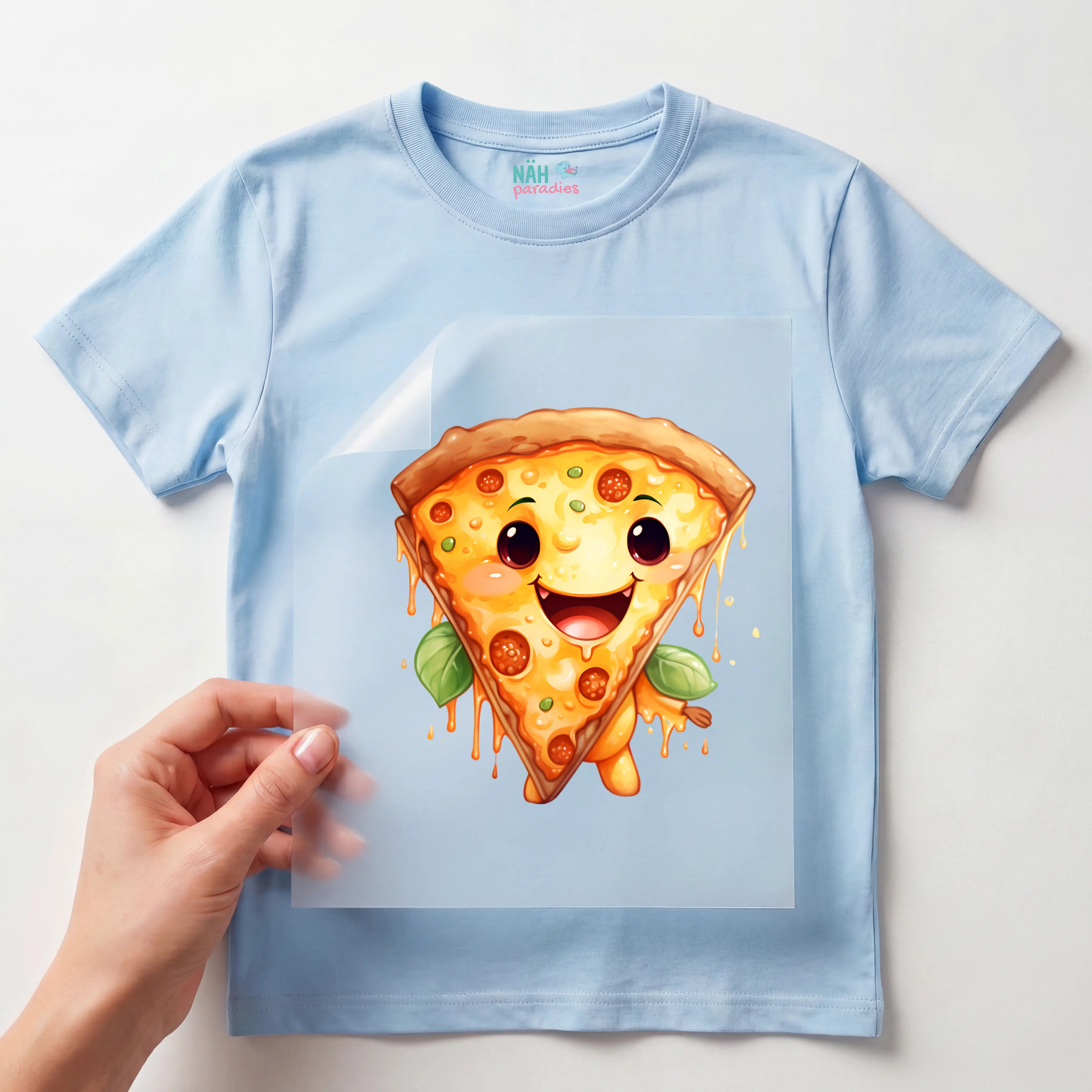 Bügelbild Glückliche Pizza