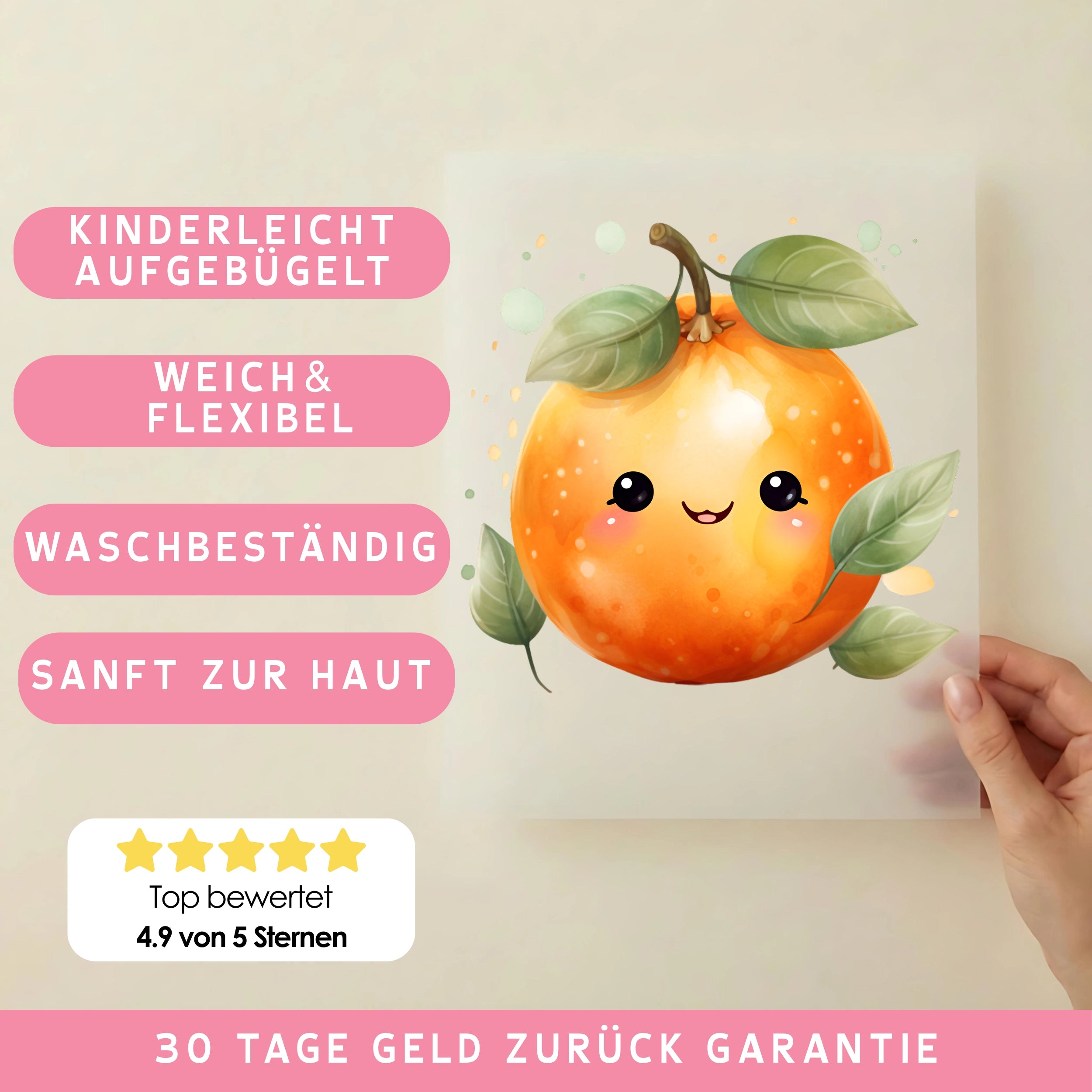 Bügelbild Fröhliche Orange