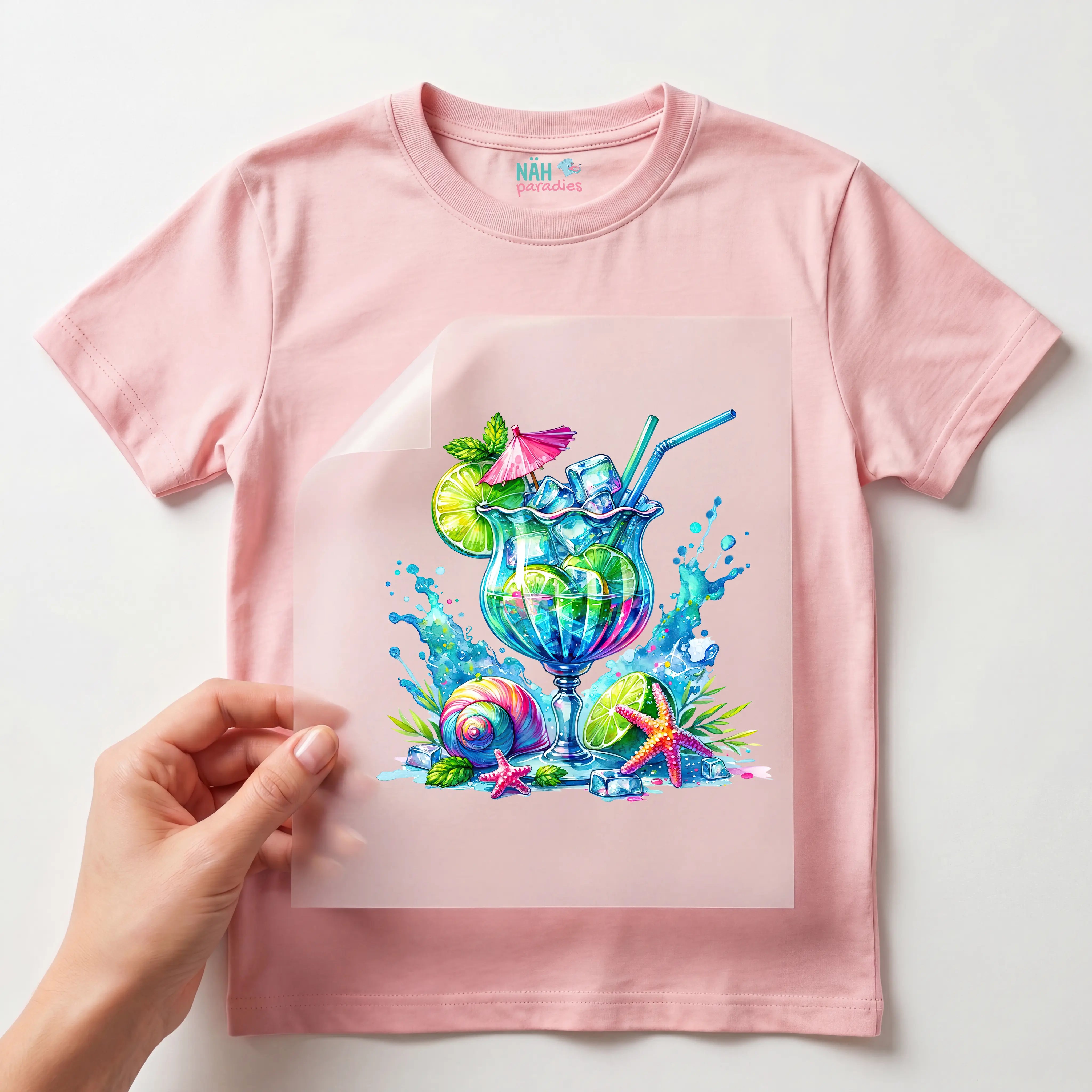 Bügelbild Limettenzauber Cocktail Splash