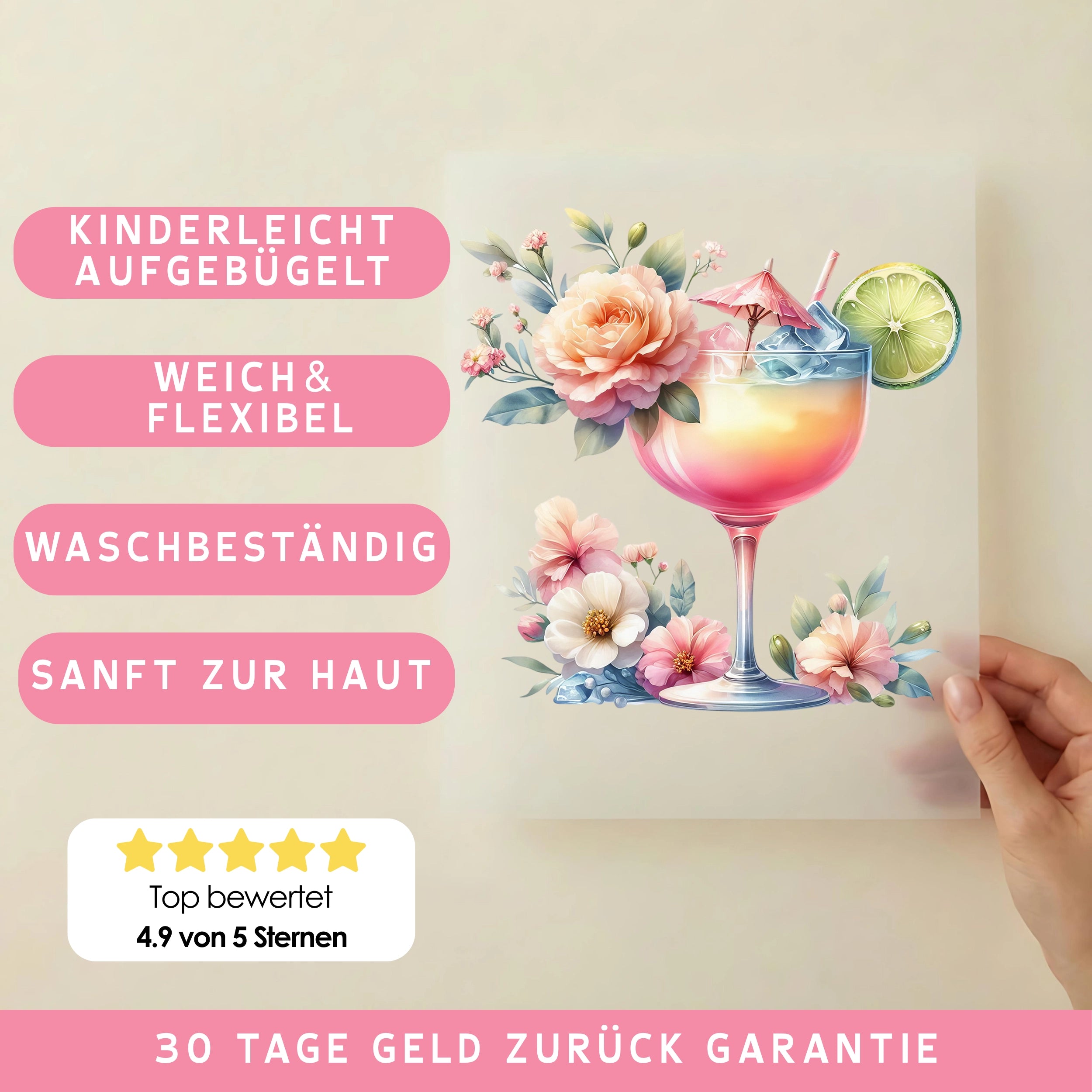 Bügelbild Sommertrank aus dem Zaubergarten