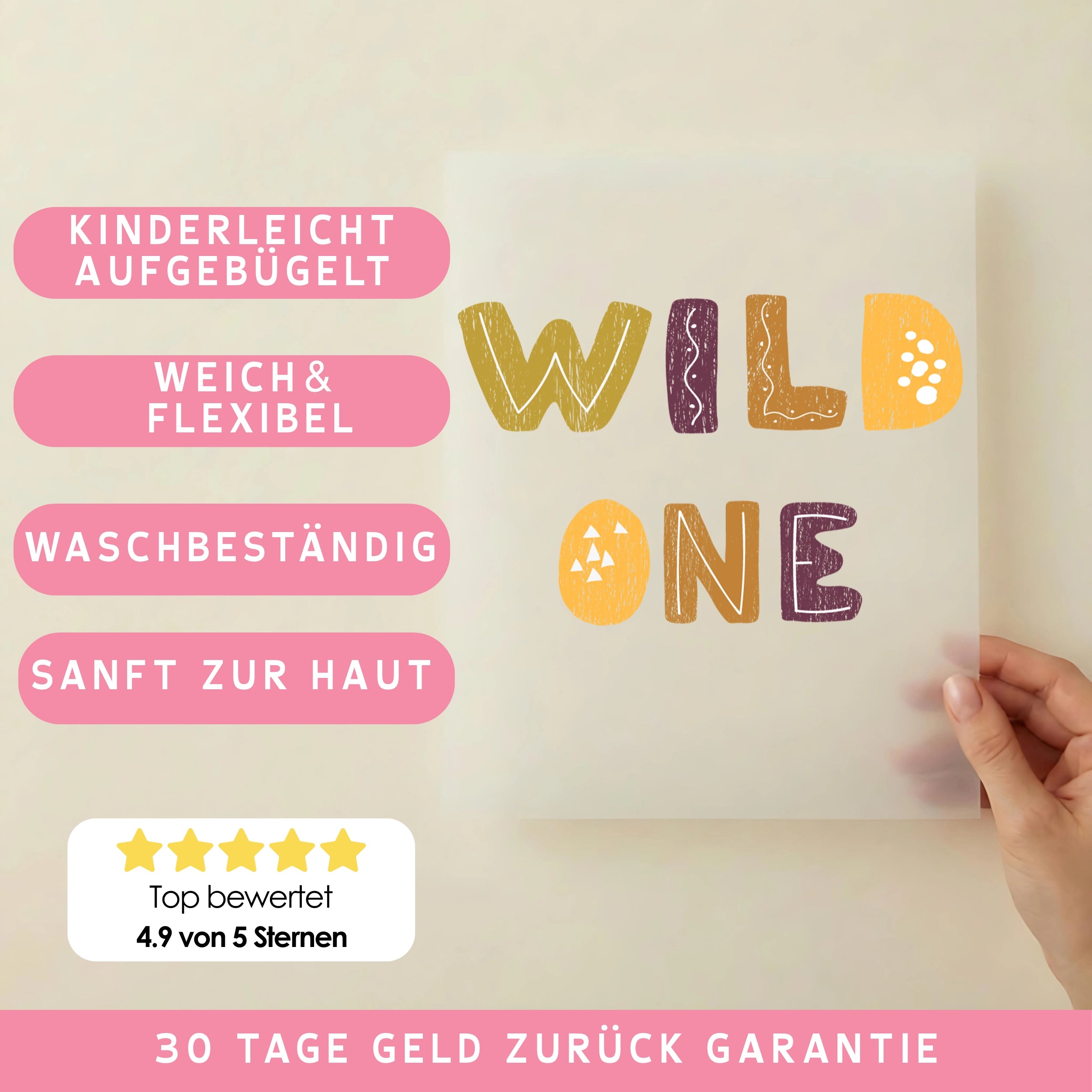 Bügelbild Wild One