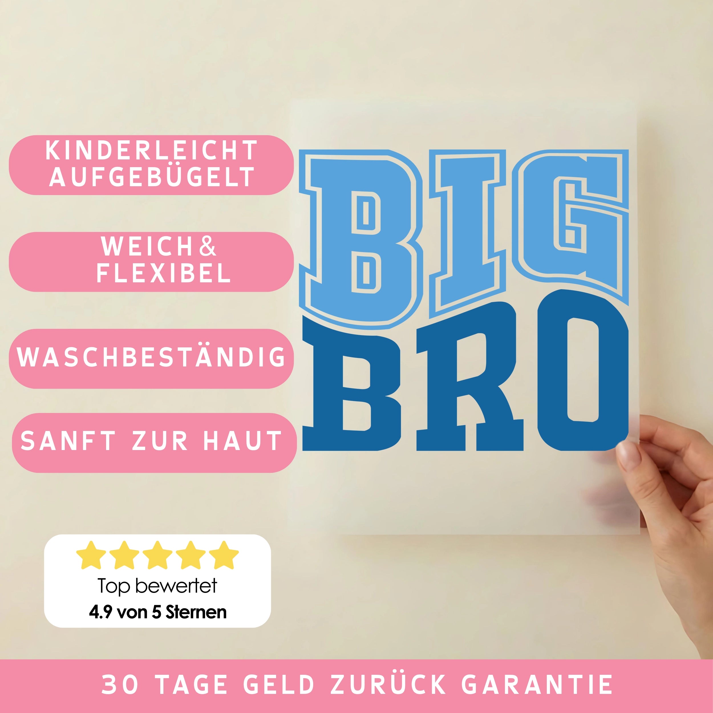 Bügelbild Großer Bruder - Big Bro
