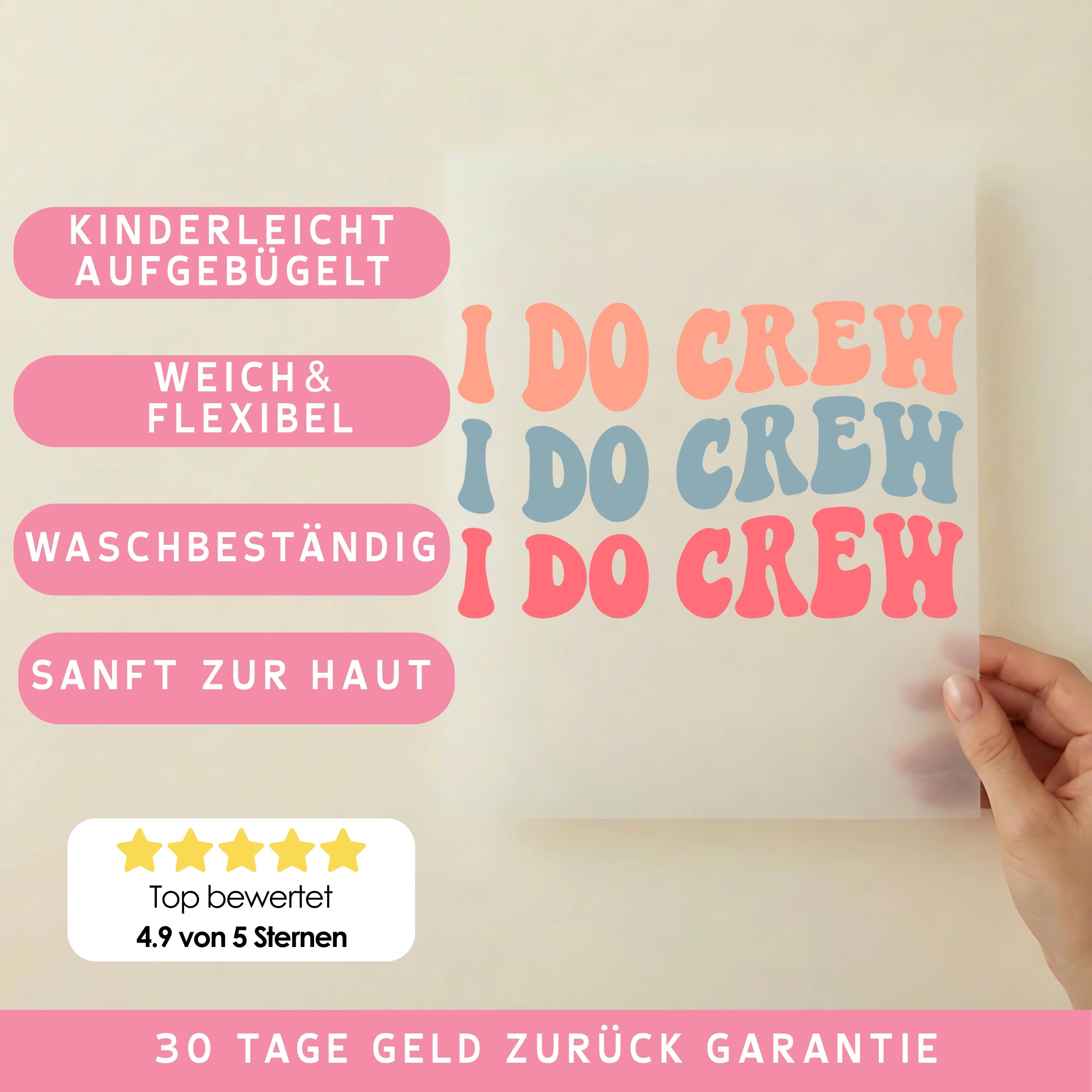 Bügelbild I DO CREW Junggesellenabschied