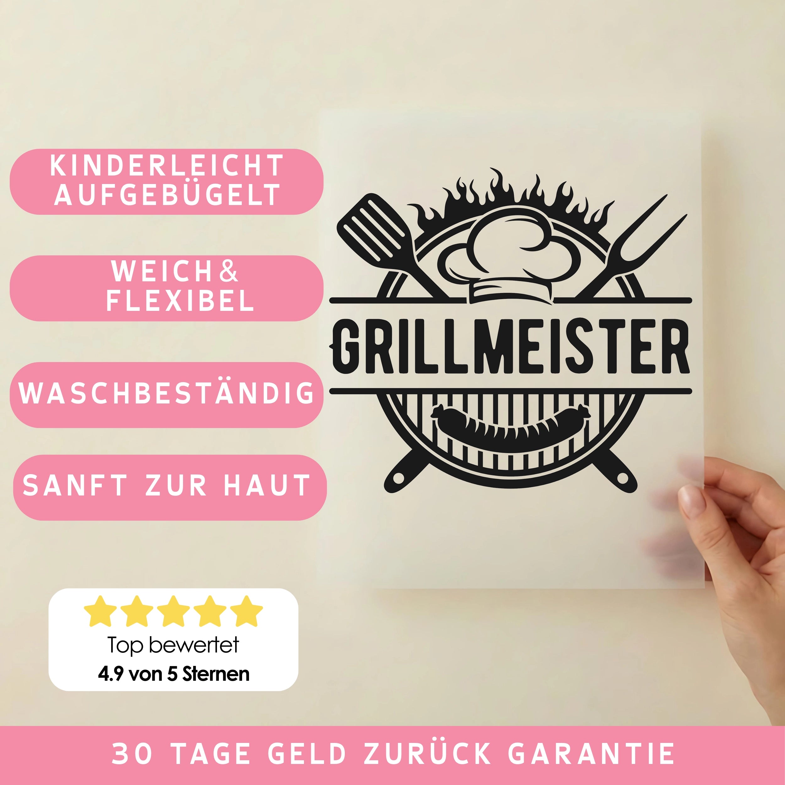 Bügelbild Der Grillmeister