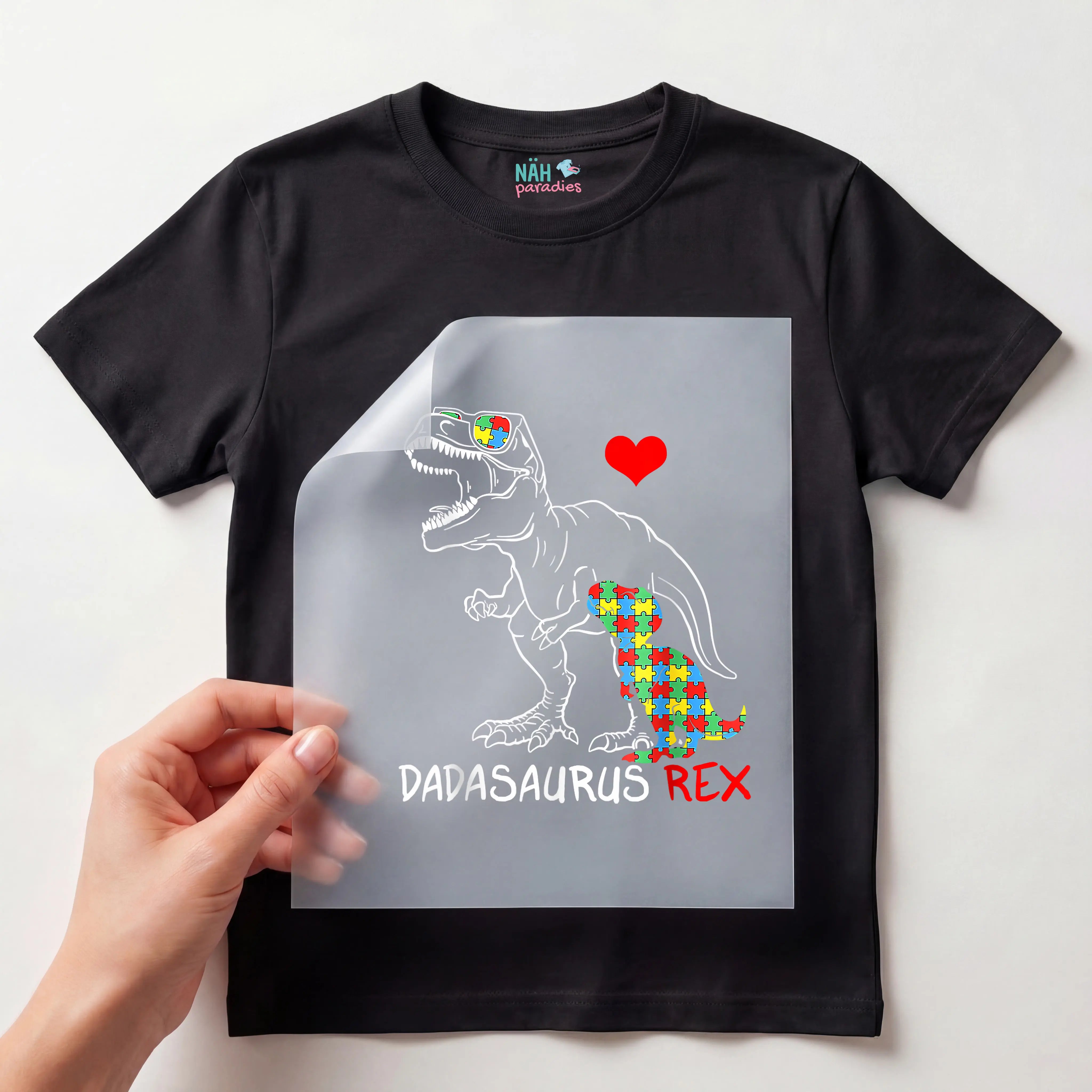 Bügelbild Dinosaurier Papa Dadasaurus Rex