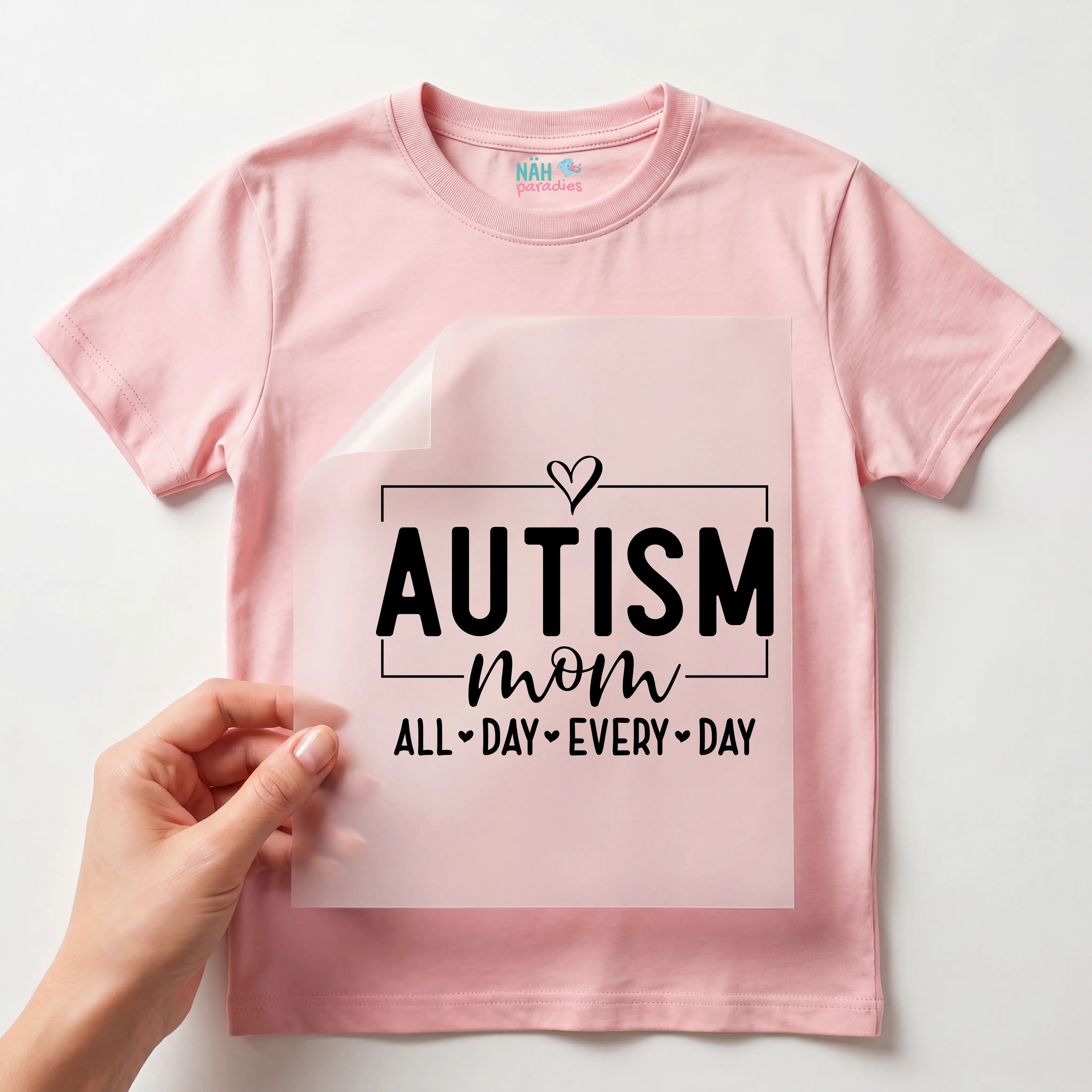 Bügelbild Autism Mom schwarz