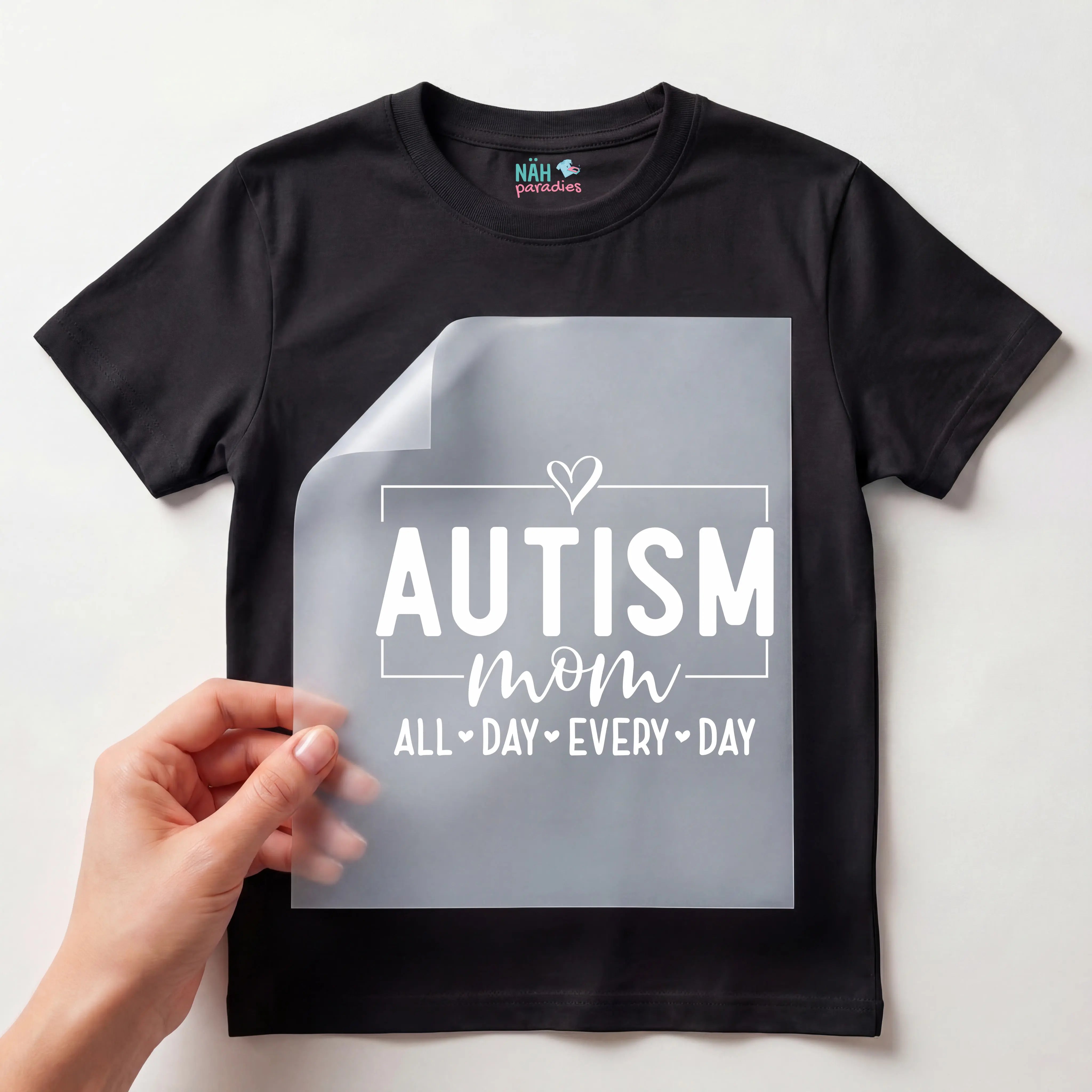 Bügelbild Autism Mom weiß