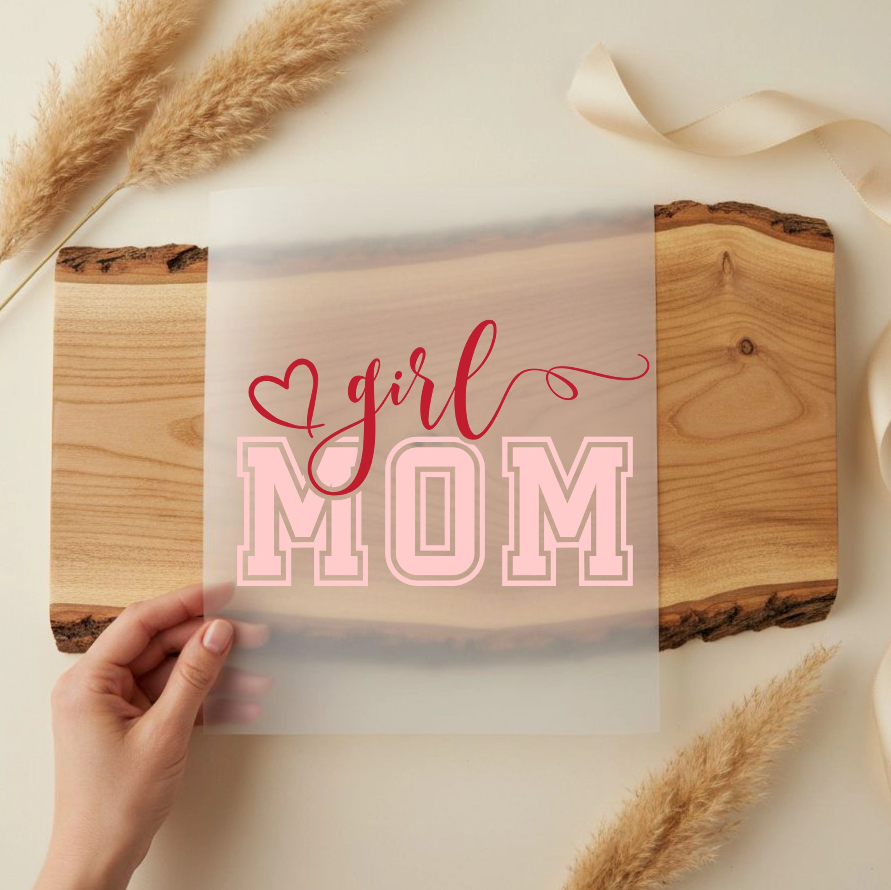 Bügelbild Girl Mom