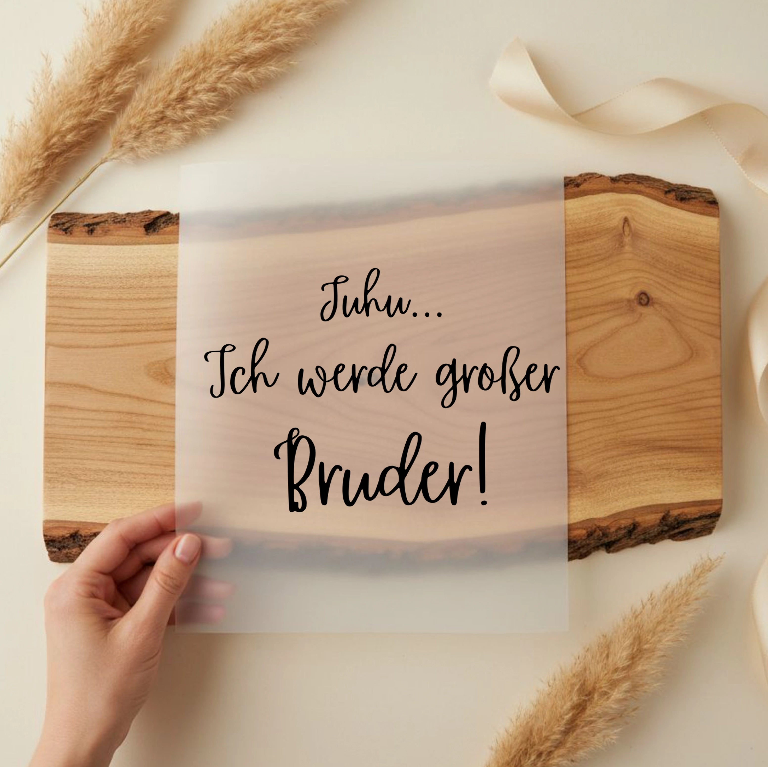 Bügelbild Juhu ich werde großer Bruder