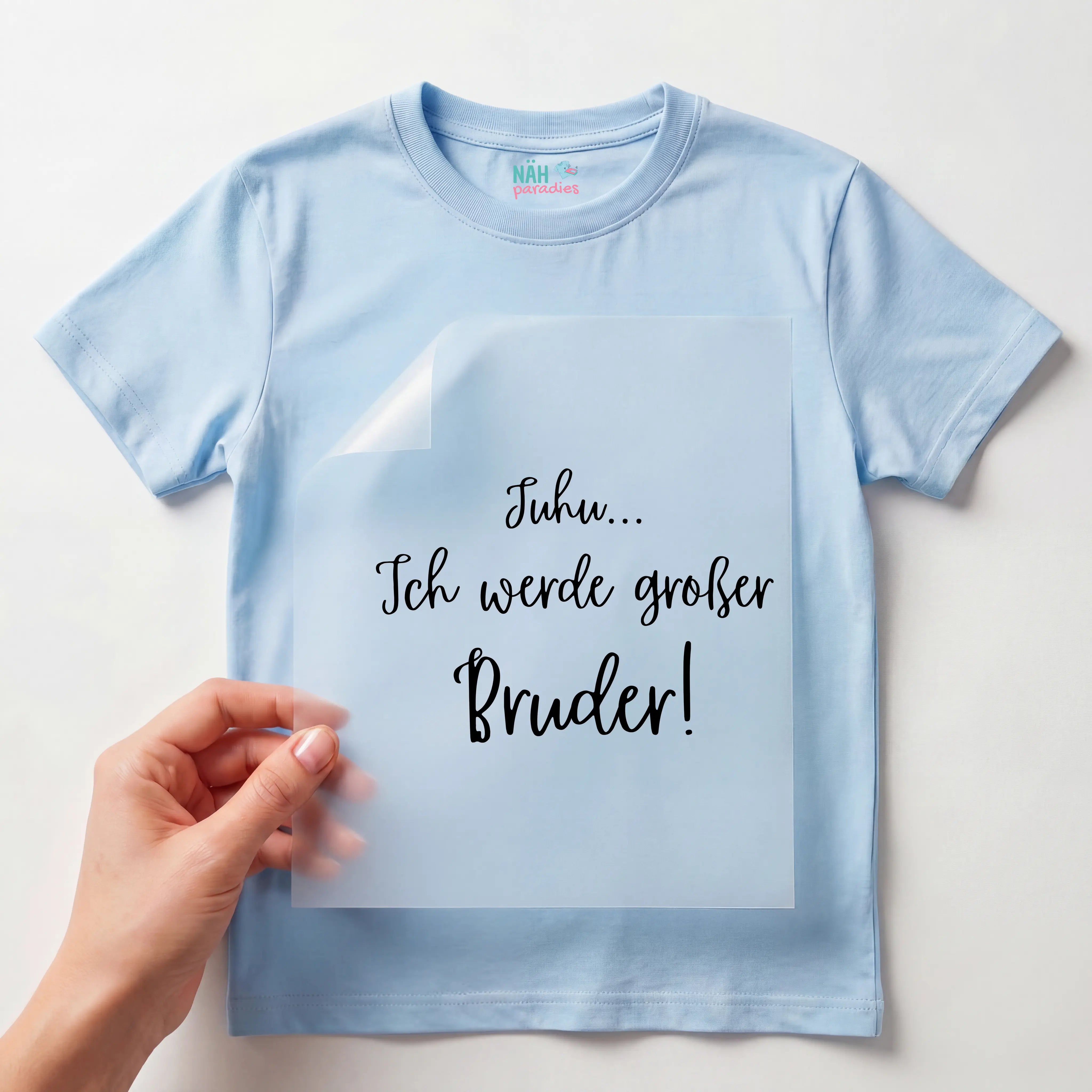 Bügelbild Juhu ich werde großer Bruder