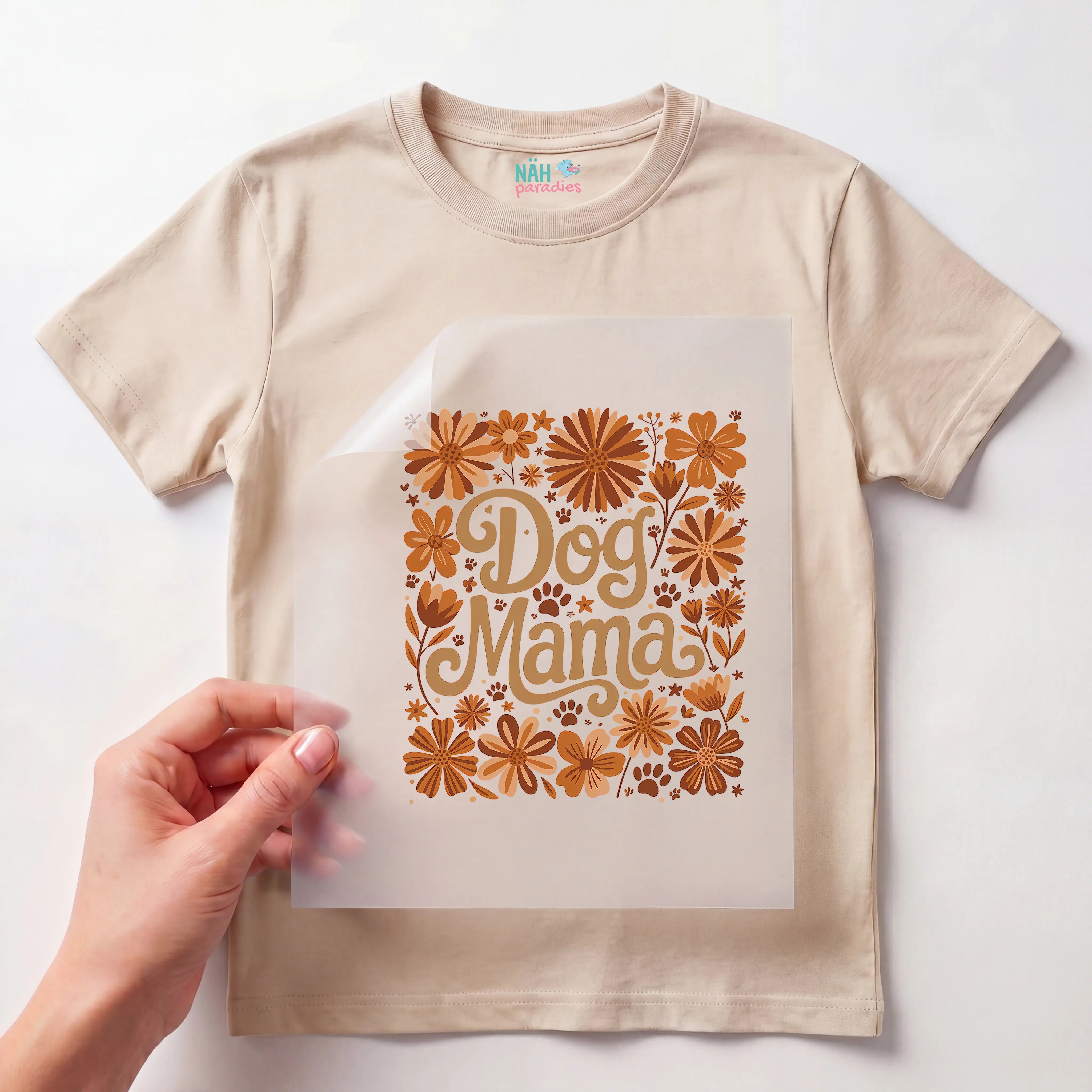 Bügelbild Dog Mama Orange